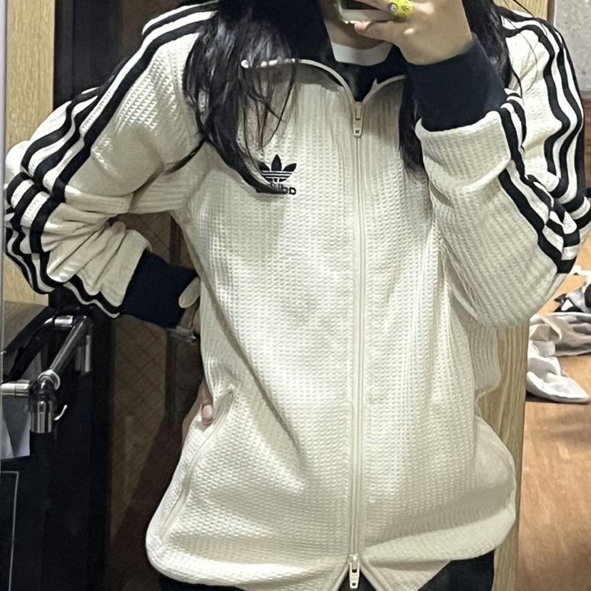 Adidas Waffle Beckenbauer Track Top Wonder White - KR Sizing 착용 스타일