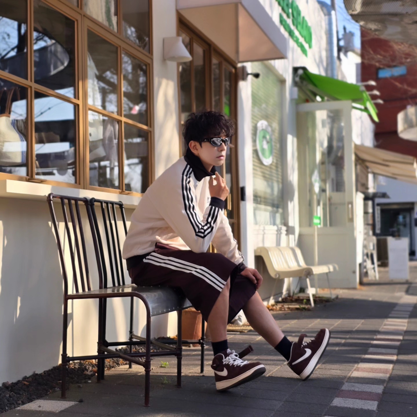 Adidas Waffle Beckenbauer Track Top Wonder White - KR Sizing, Adidas Waffle Beckenbauer Track Top Wonder White - KR Sizing 착용 스타일 - 5