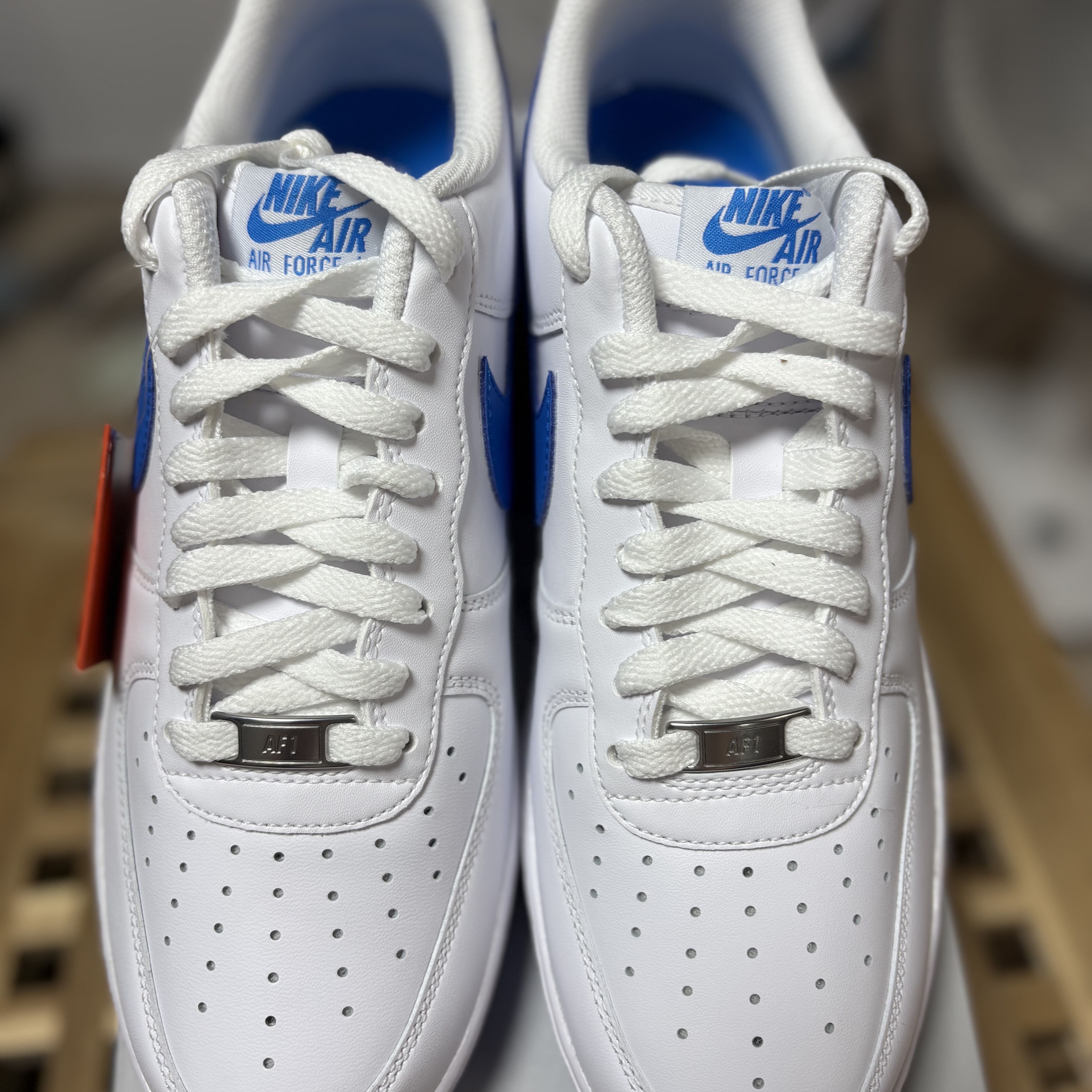 Nike Air Force 1 '07 White Photo Blue 착용 스타일 - 4
