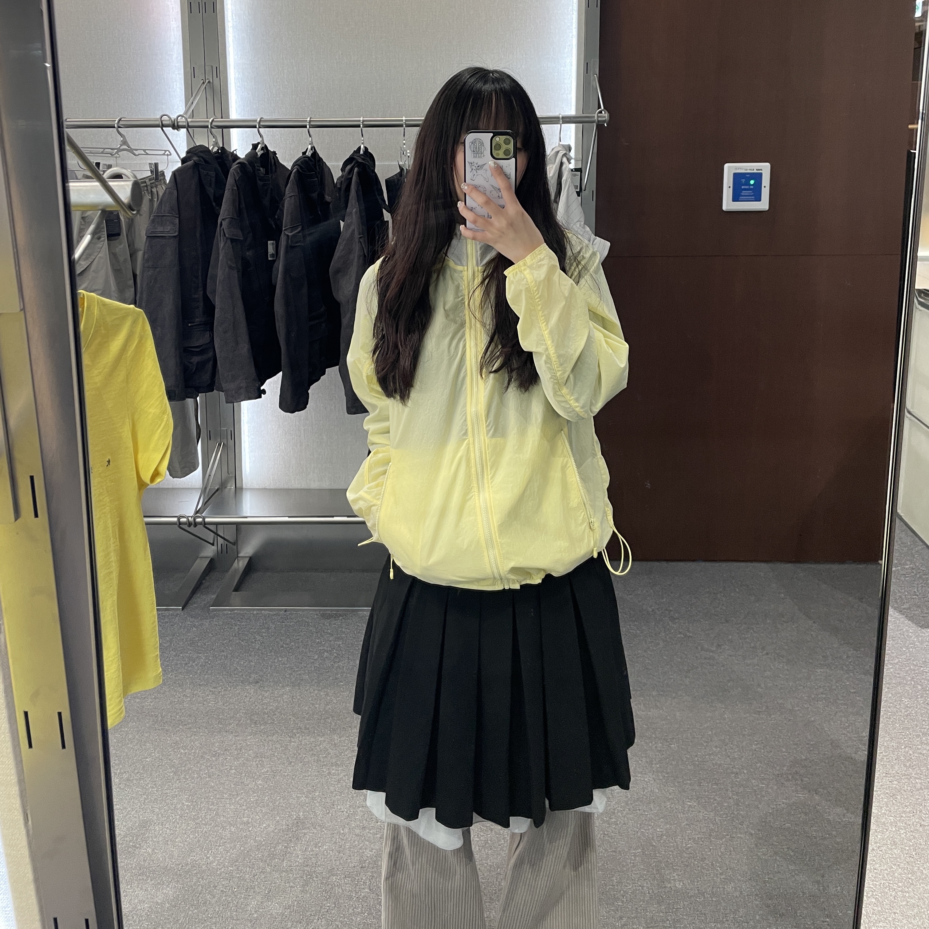 Sansan Gear Streamline Hood Jacket Lemon 착용 스타일 - 1