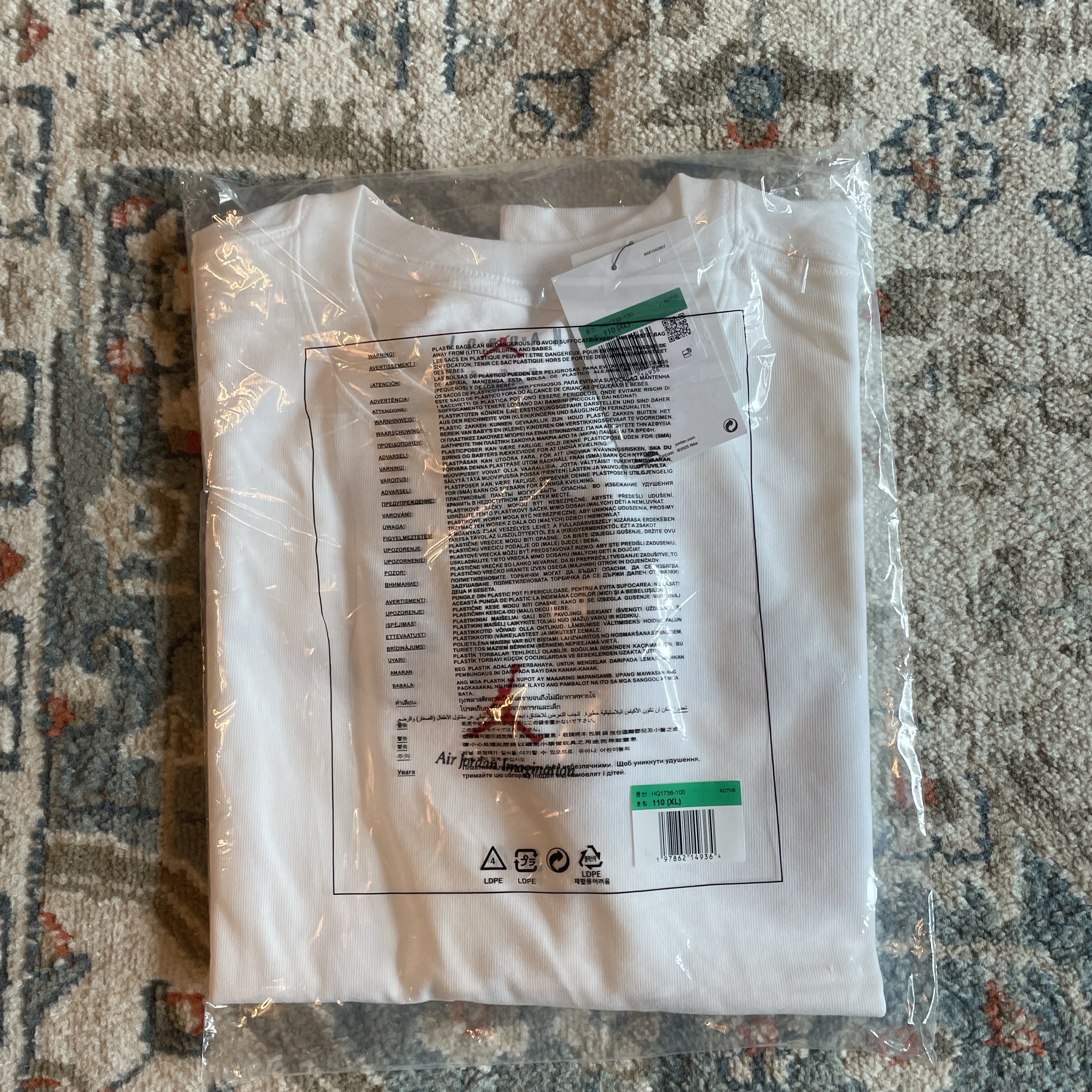 Jordan x Nigel Sylvester T-Shirt White (HQ1736-100) 착용 스타일 - 1