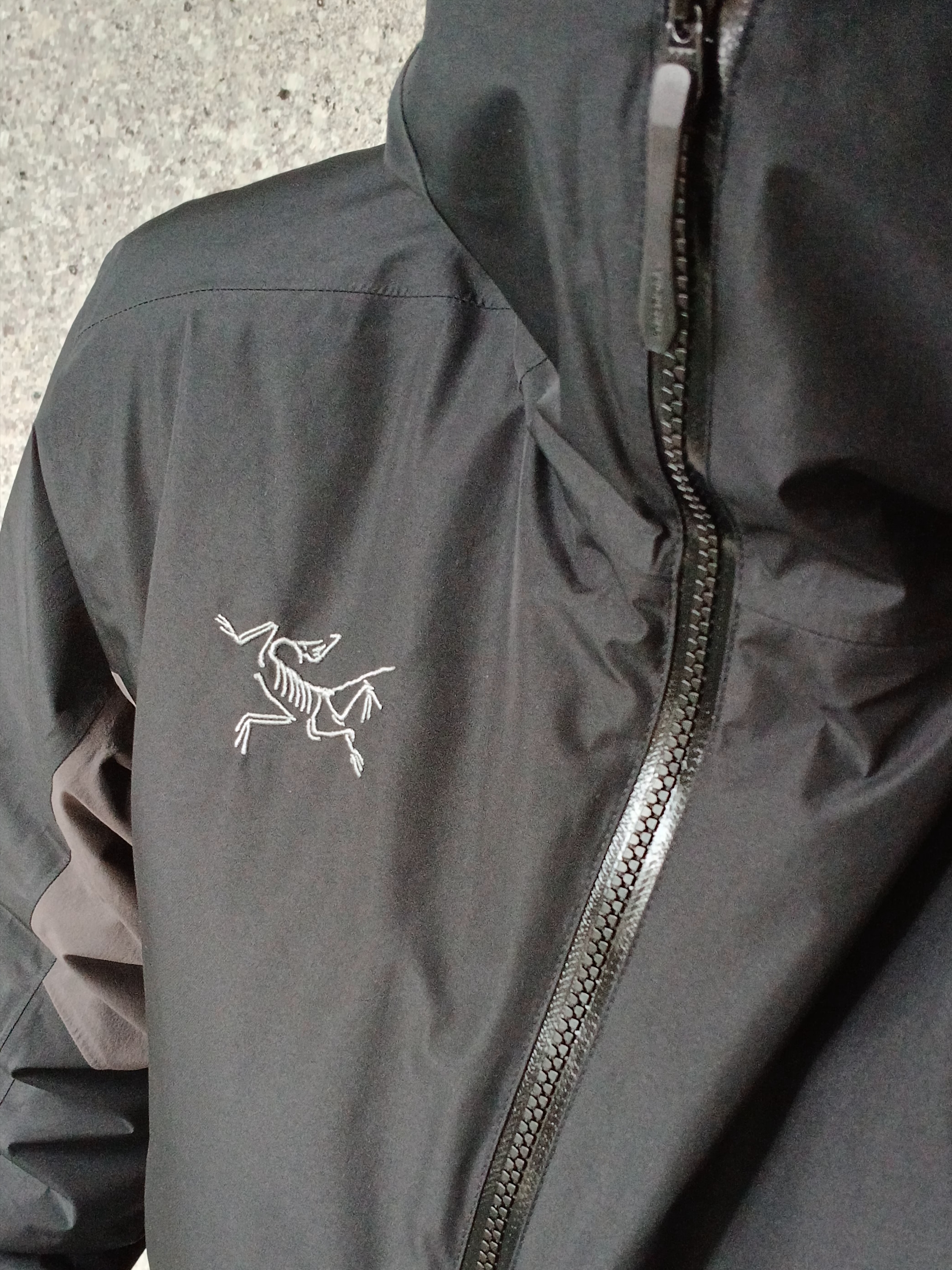 Arc'teryx Solano Insulated Hoody Black Graphite, UGG Neuman Chestnut 착용 스타일 - 5