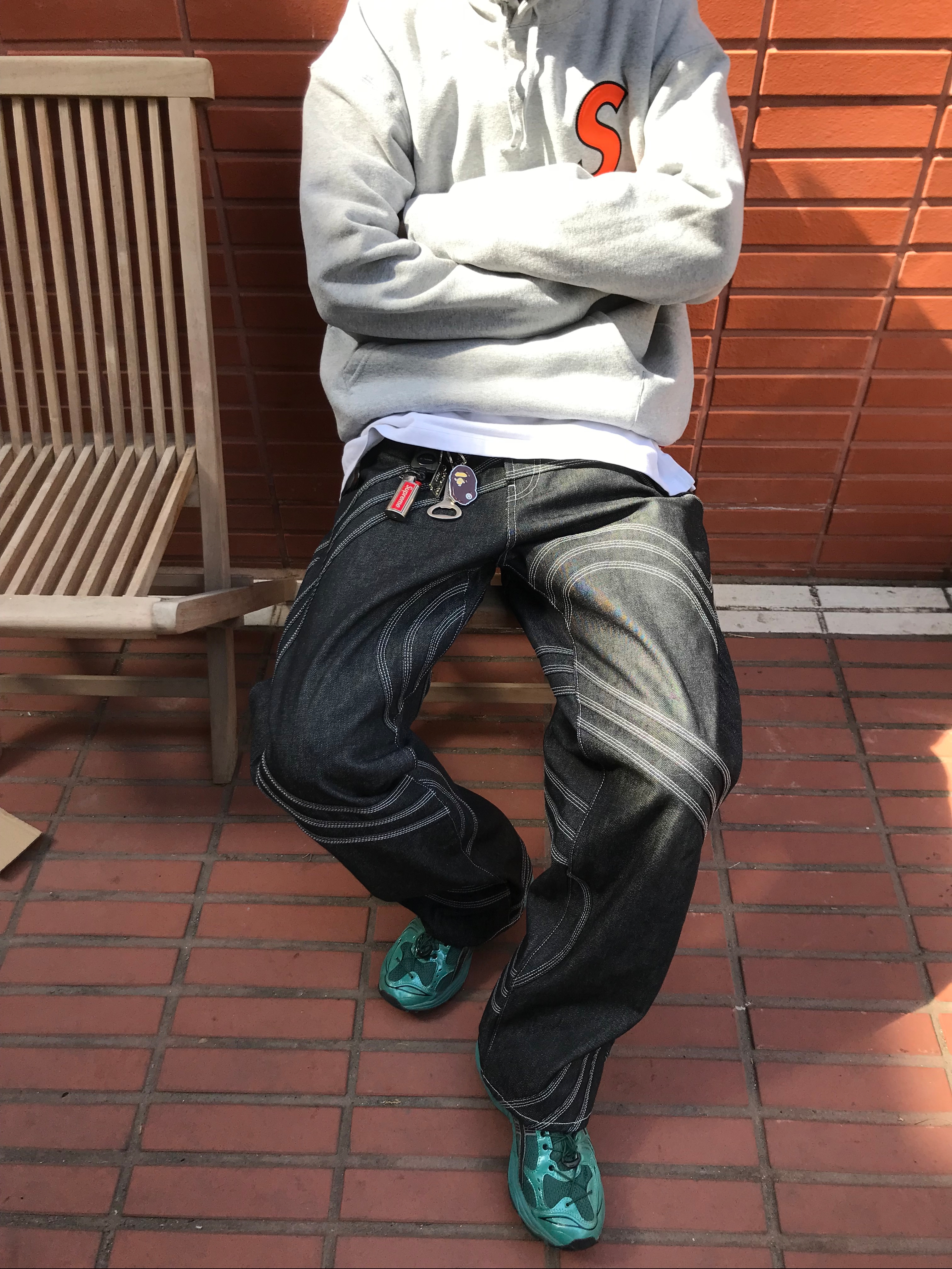Supreme S Logo Hooded Sweatshirt Heather Grey - 25SS, Asics x Unaffected Gel-Kayano 14 Uranus Green 착용 스타일