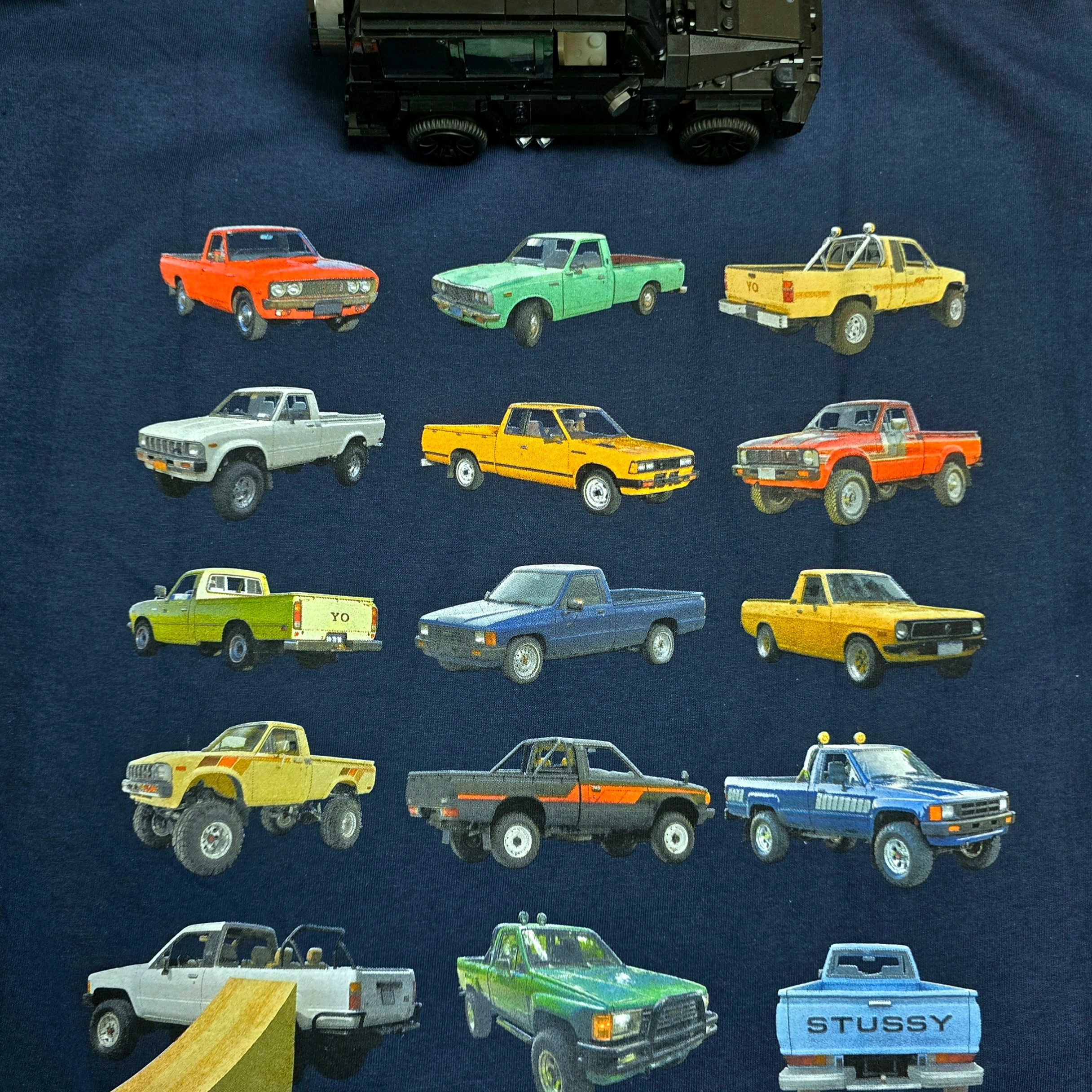 Stussy Pickup T-Shirt Navy 착용 스타일 - 2