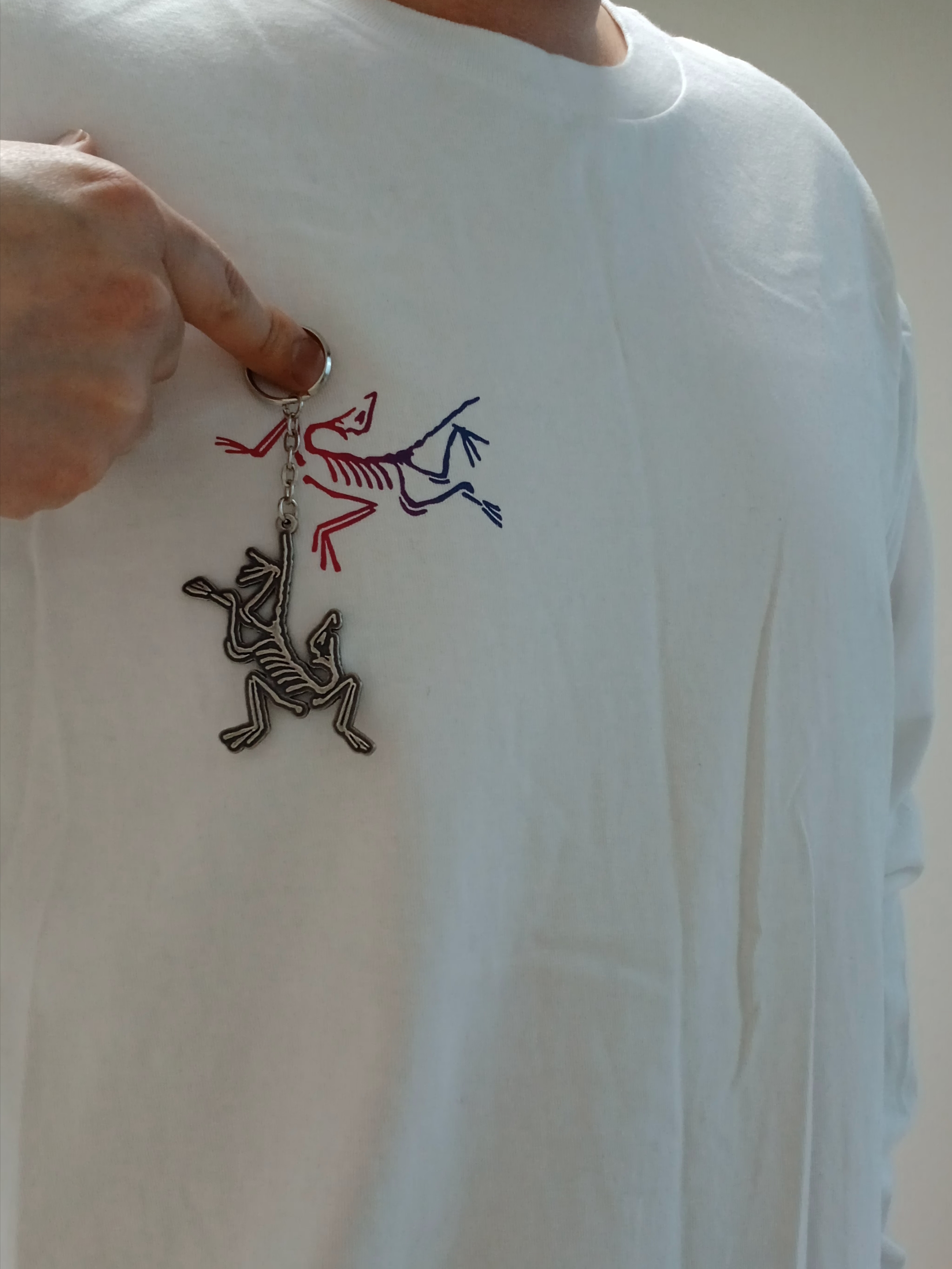 Arc'teryx Kragg Cotton Heatmap LS T-Shirt White Light Multi, Arc'teryx Keyring Metal 착용 스타일 - 2