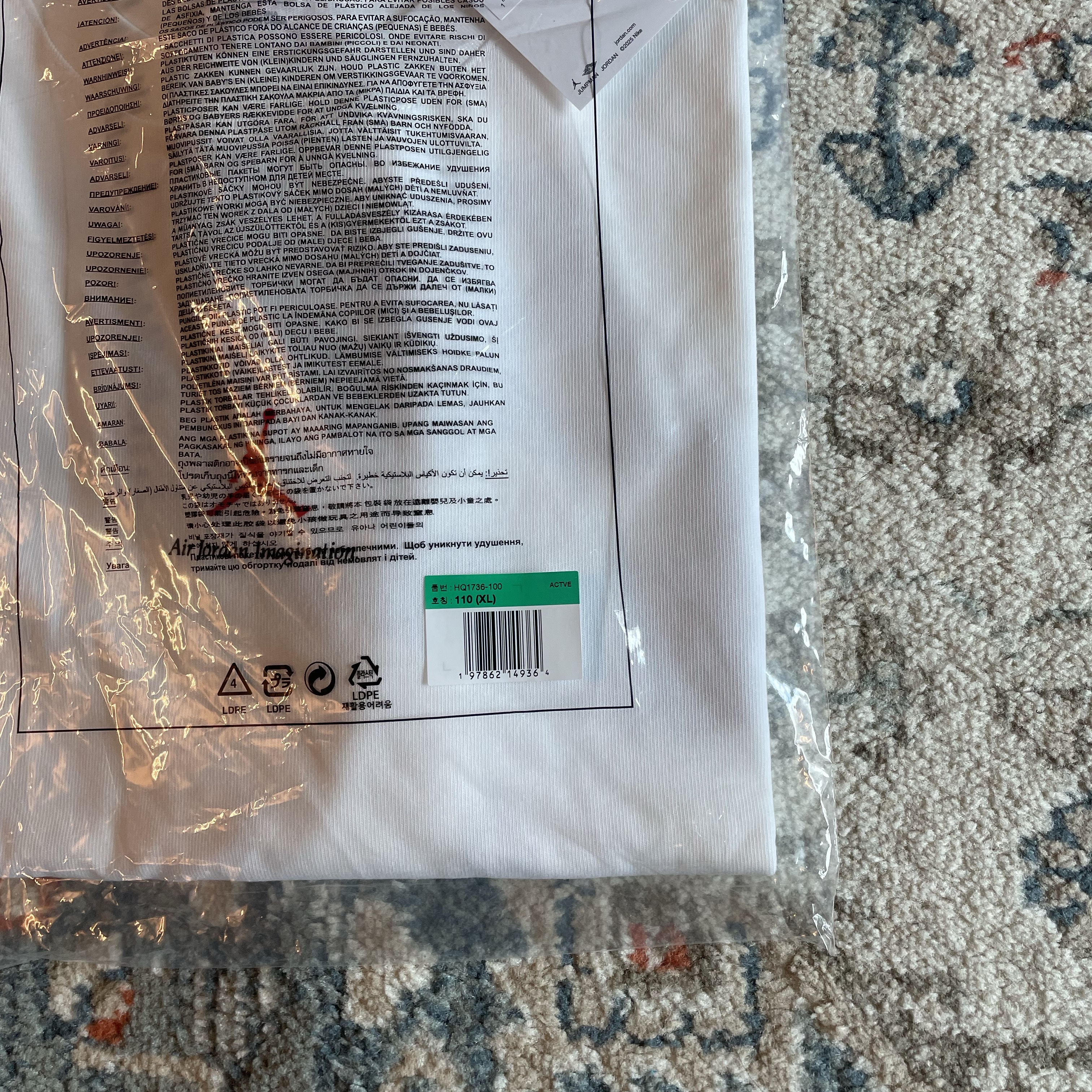 Jordan x Nigel Sylvester T-Shirt White (HQ1736-100) 착용 스타일 - 2