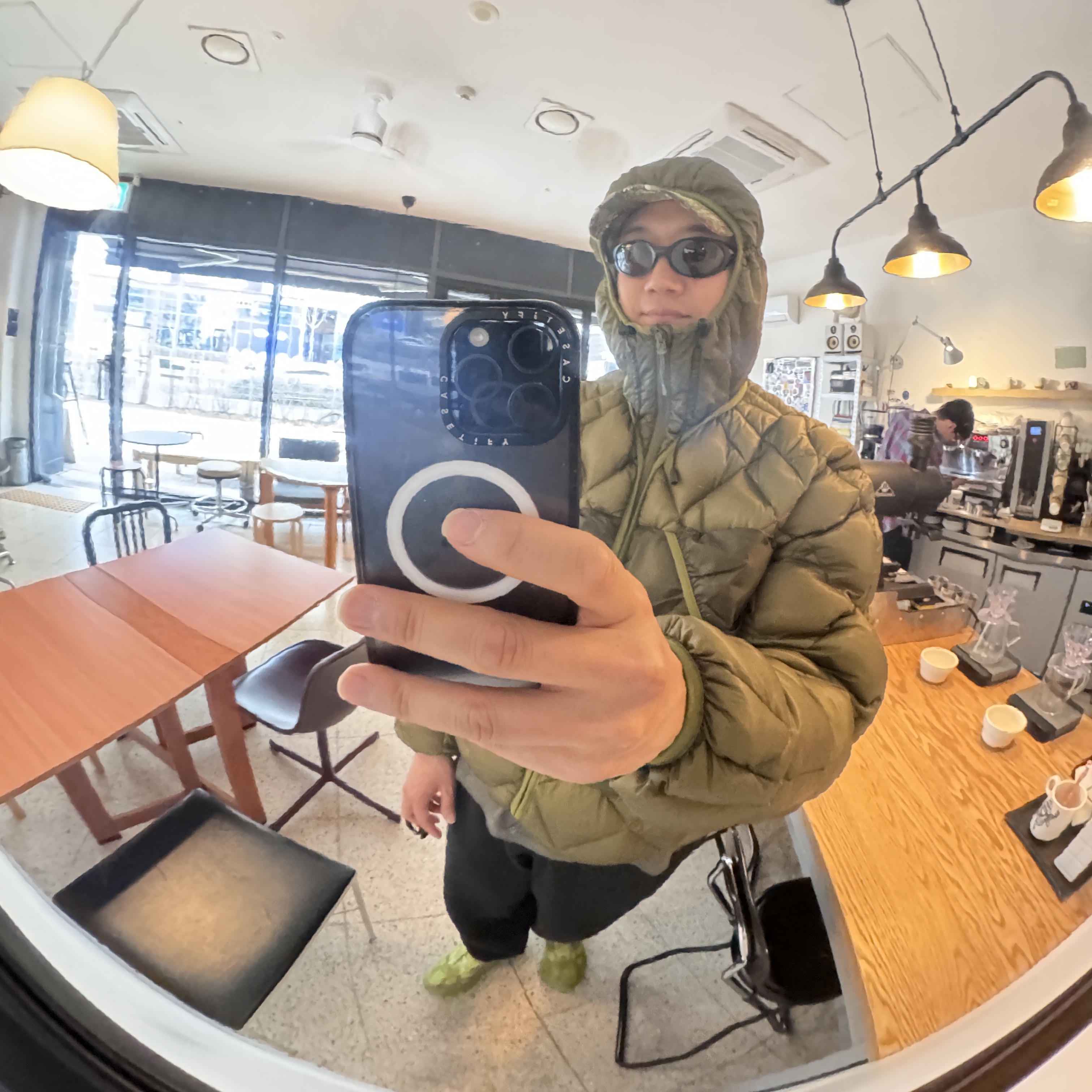 Stussy Faded Graphic Fleece Pants Washed Black, Our Legacy Work Shop Hood Yin Yang Black 착용 스타일 - 5