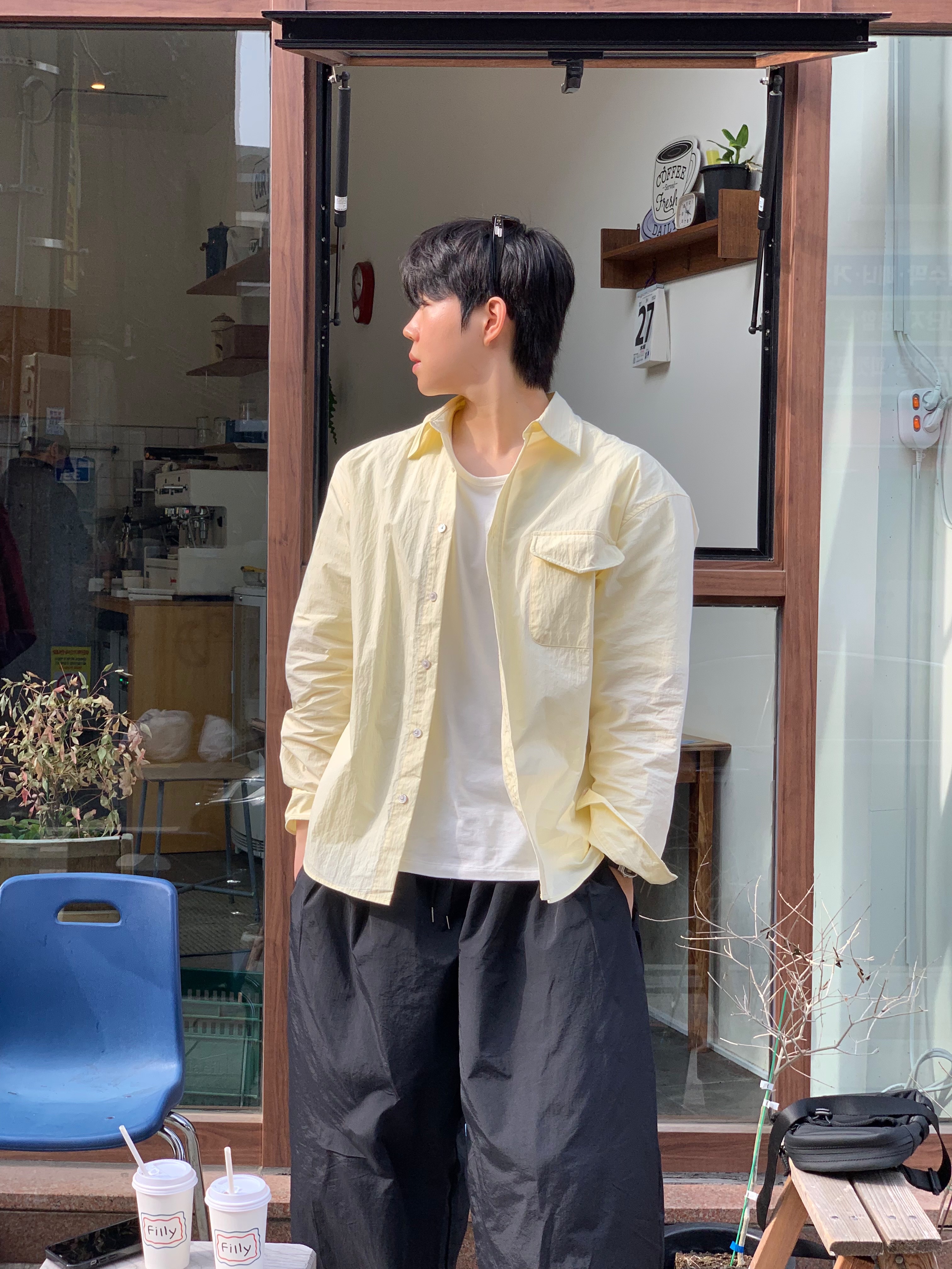 [KREAM 단독] Millo Archive X Negative Three Crescendo Desert Boots Beige 착용 스타일 - 2