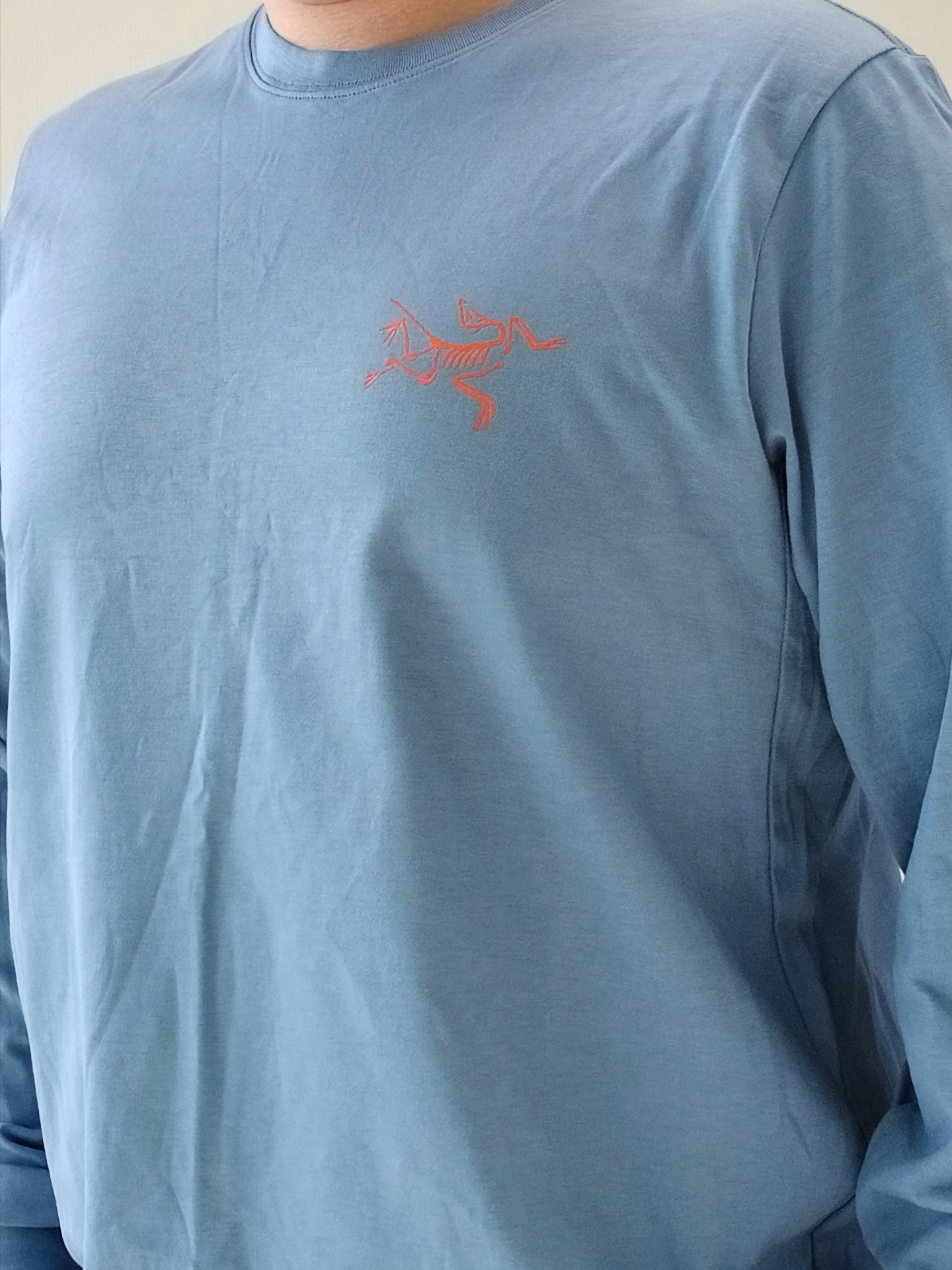Arc'teryx Arc'Multi Bird Logo LS T-Shirt Stone Wash, Arc'teryx Keyring Metal 착용 스타일 - 6