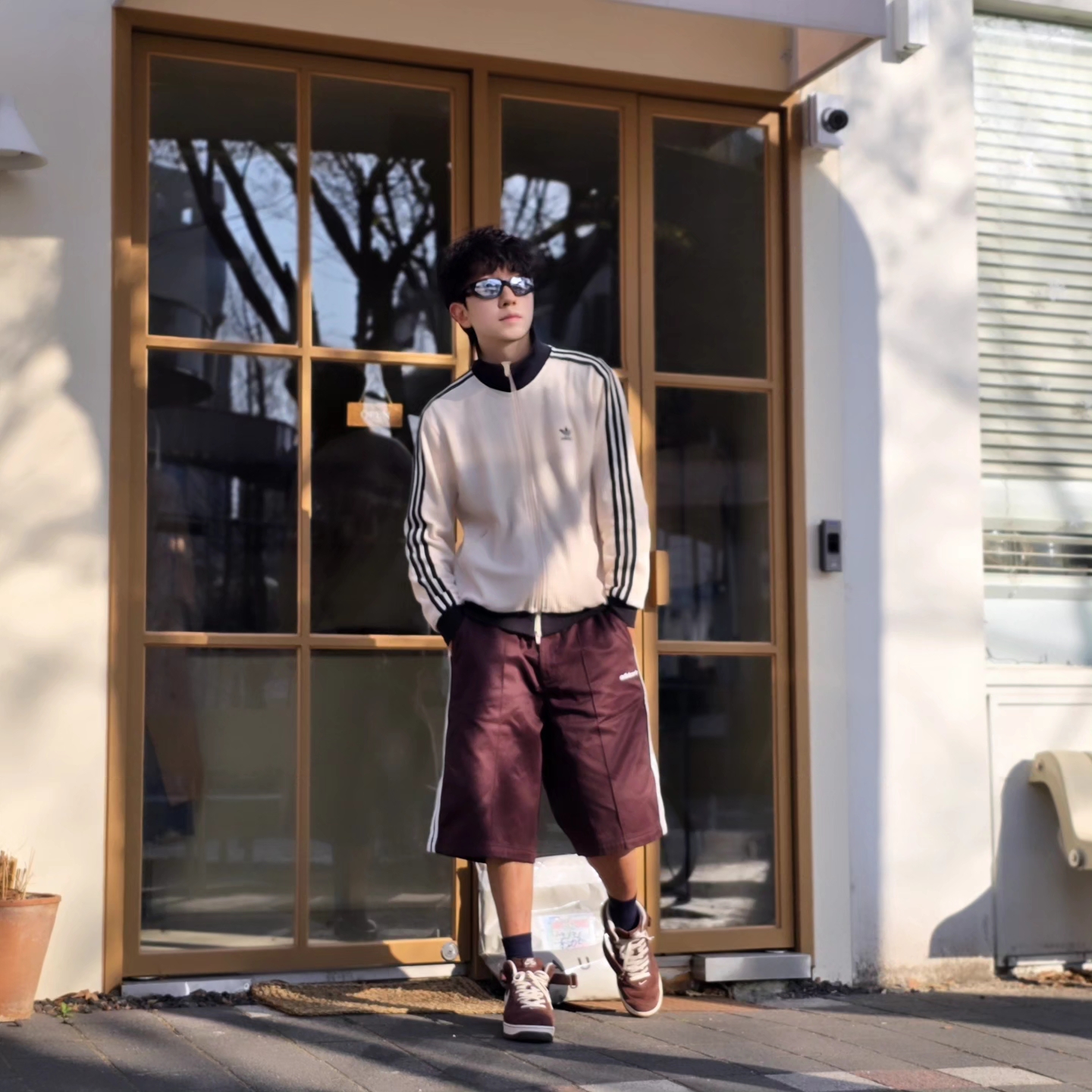 Adidas Waffle Beckenbauer Track Top Wonder White - KR Sizing, Adidas Waffle Beckenbauer Track Top Wonder White - KR Sizing 착용 스타일 - 3
