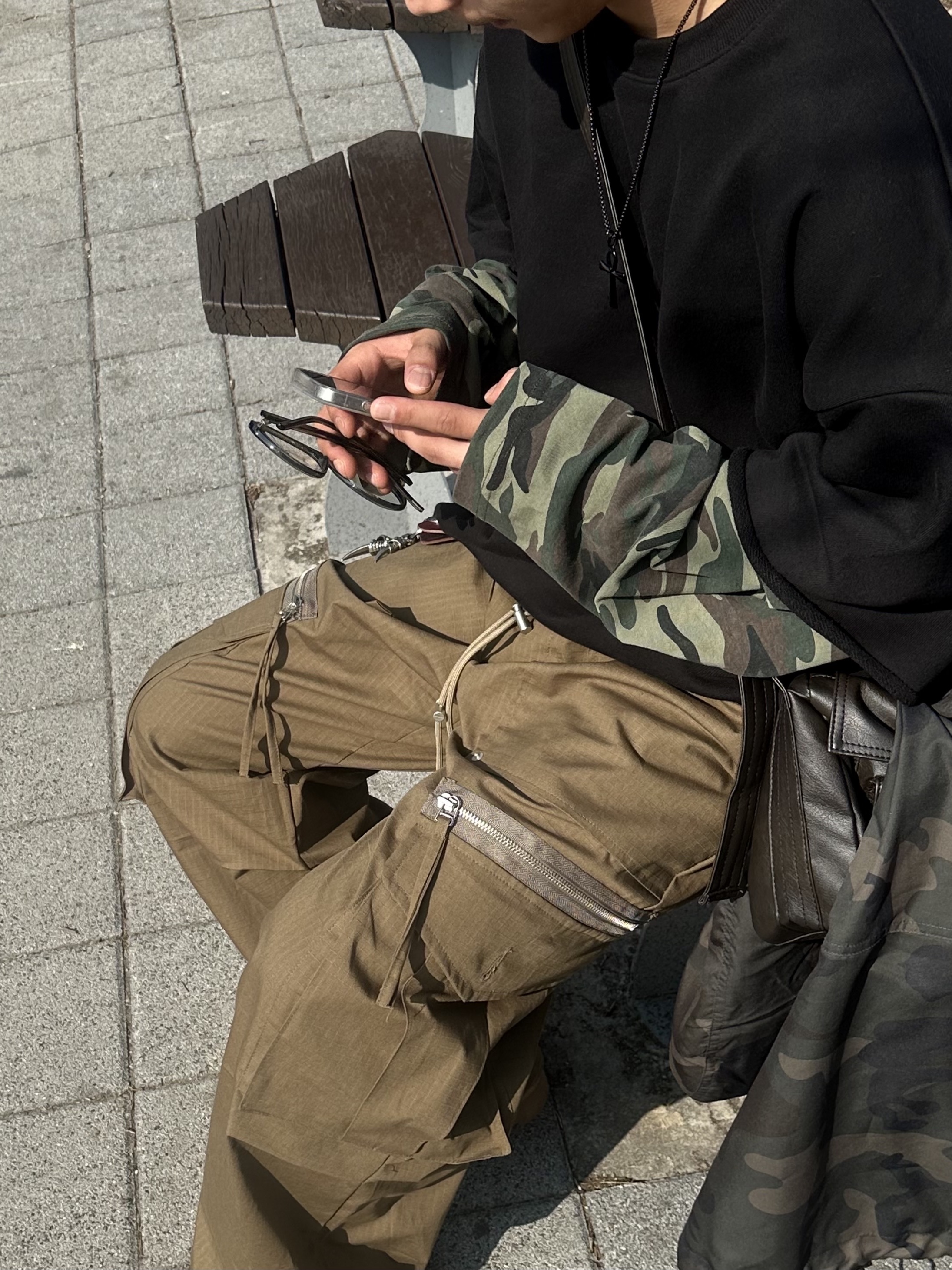 산산기어 로고 비니 블랙 - 22FW, 산산기어 로고 비니 블랙 착용 스타일 - 8