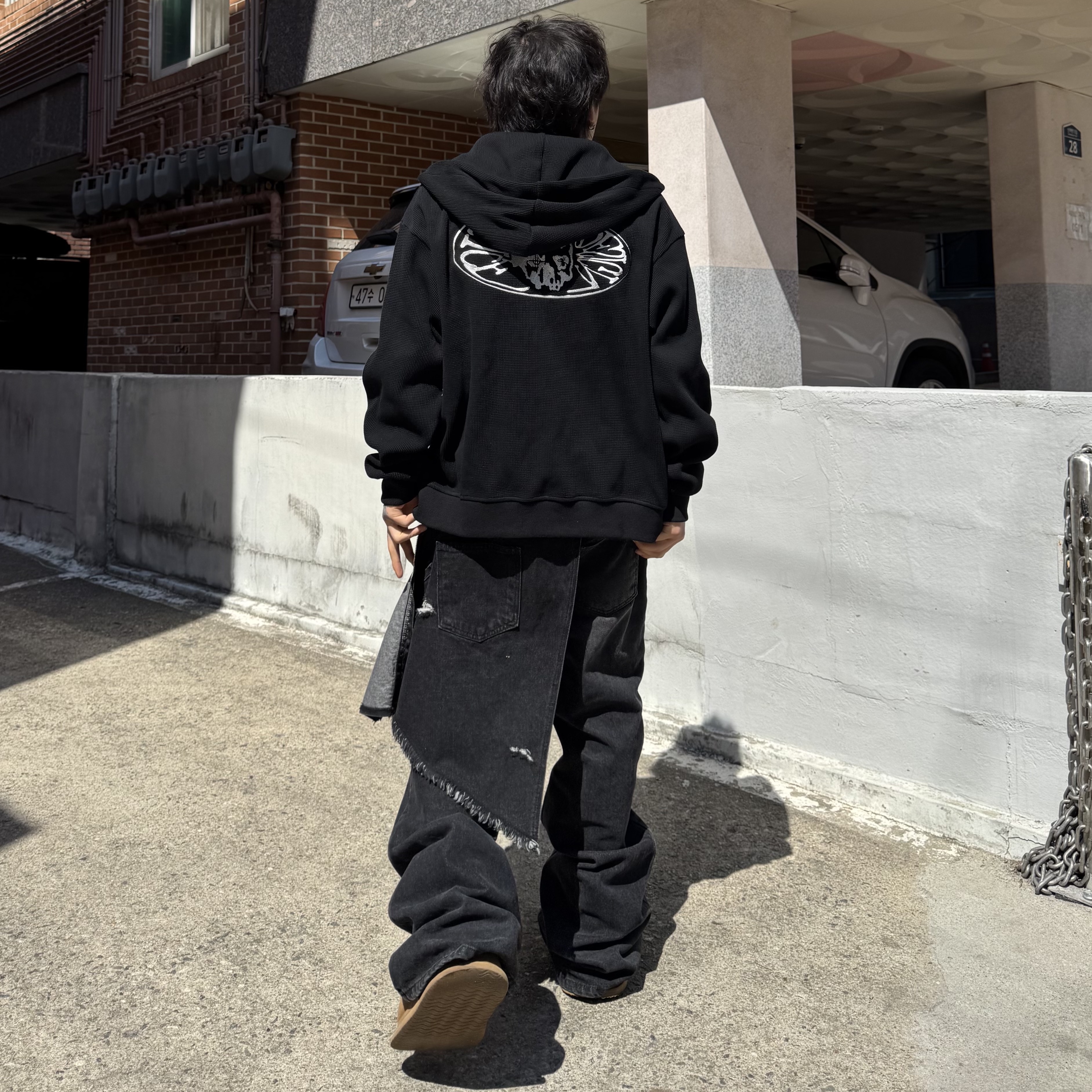 킨치 x 논 파킹 N 로드 부츠 브라운 착용 스타일 - 2
