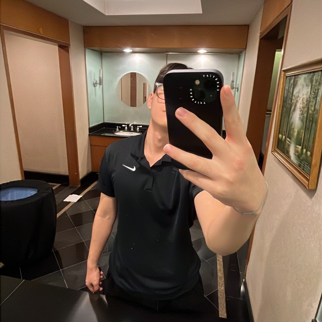 Nike Court Dri-Fit Tennis Polo Black - Asia 착용 스타일