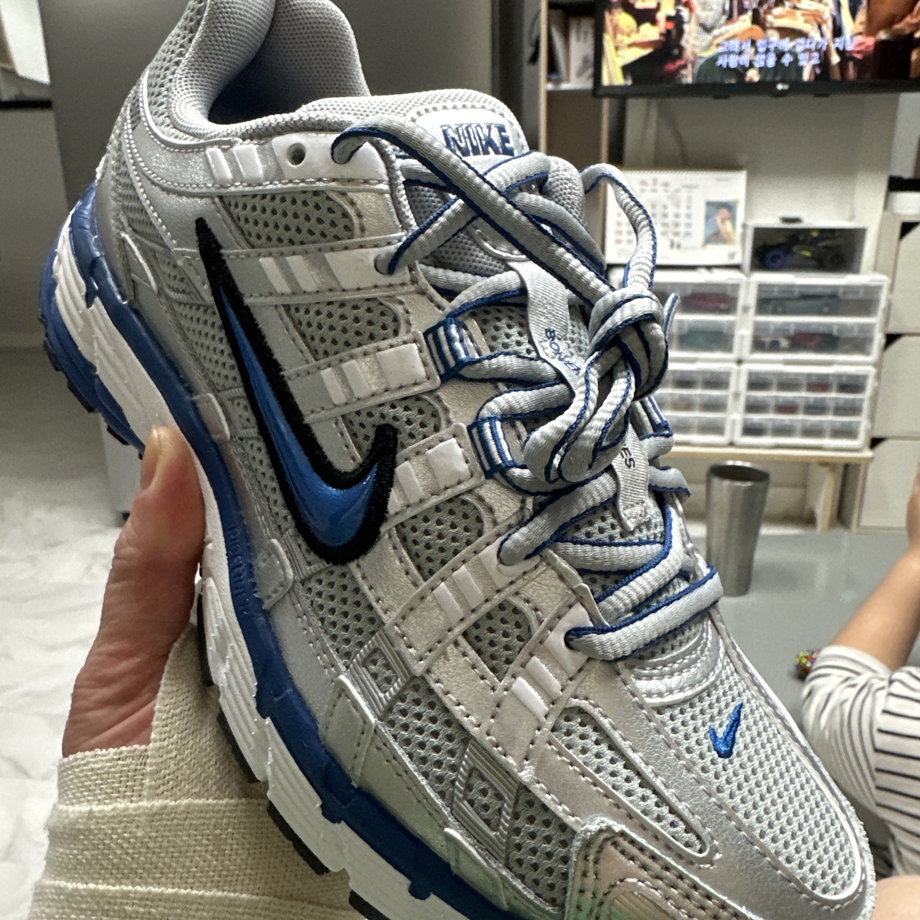 (W) Nike P-6000 Laser Blue 착용 스타일