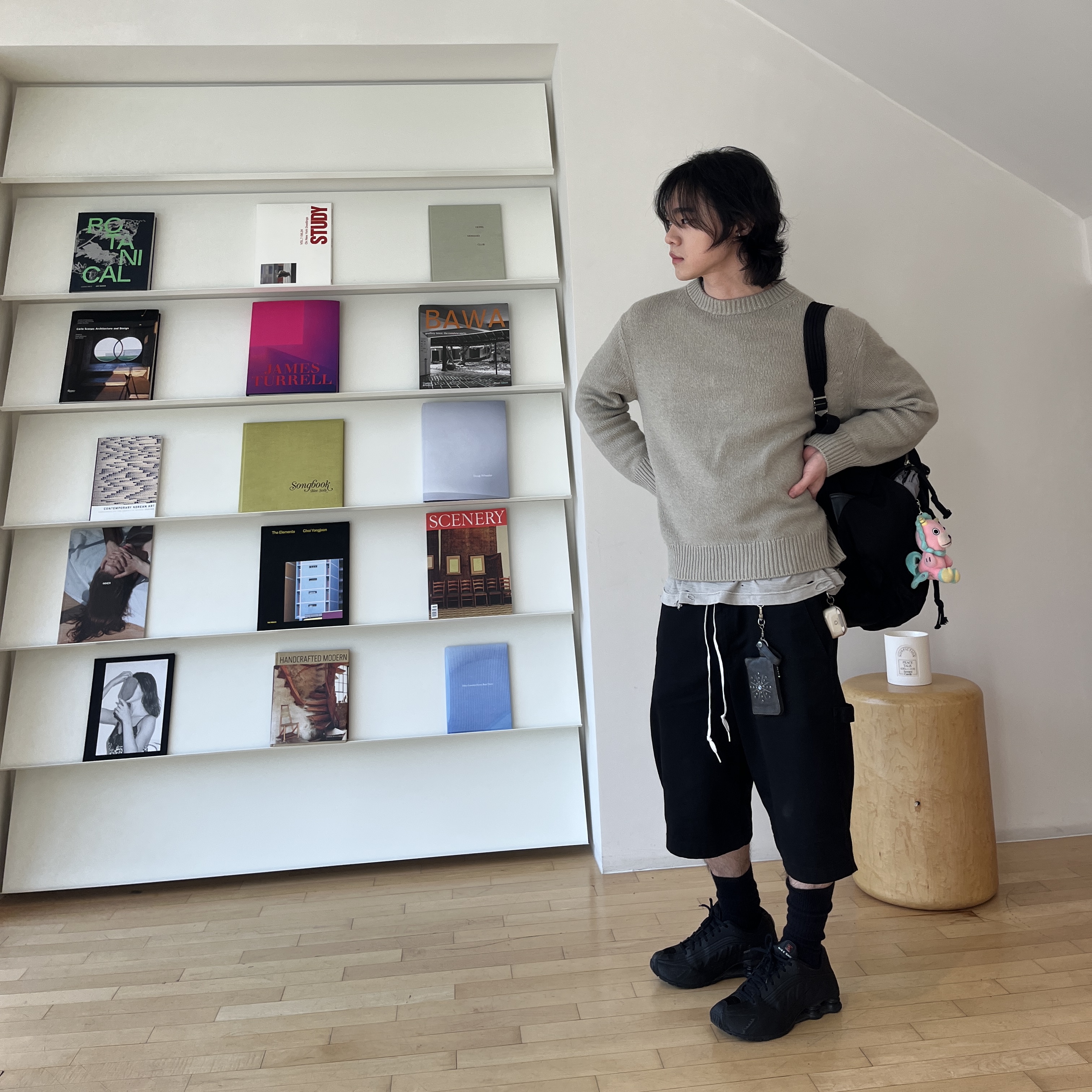[프리오더] Polyteru Rivet Card Wallet Black, (W) Nike Shox R4 Black 착용 스타일