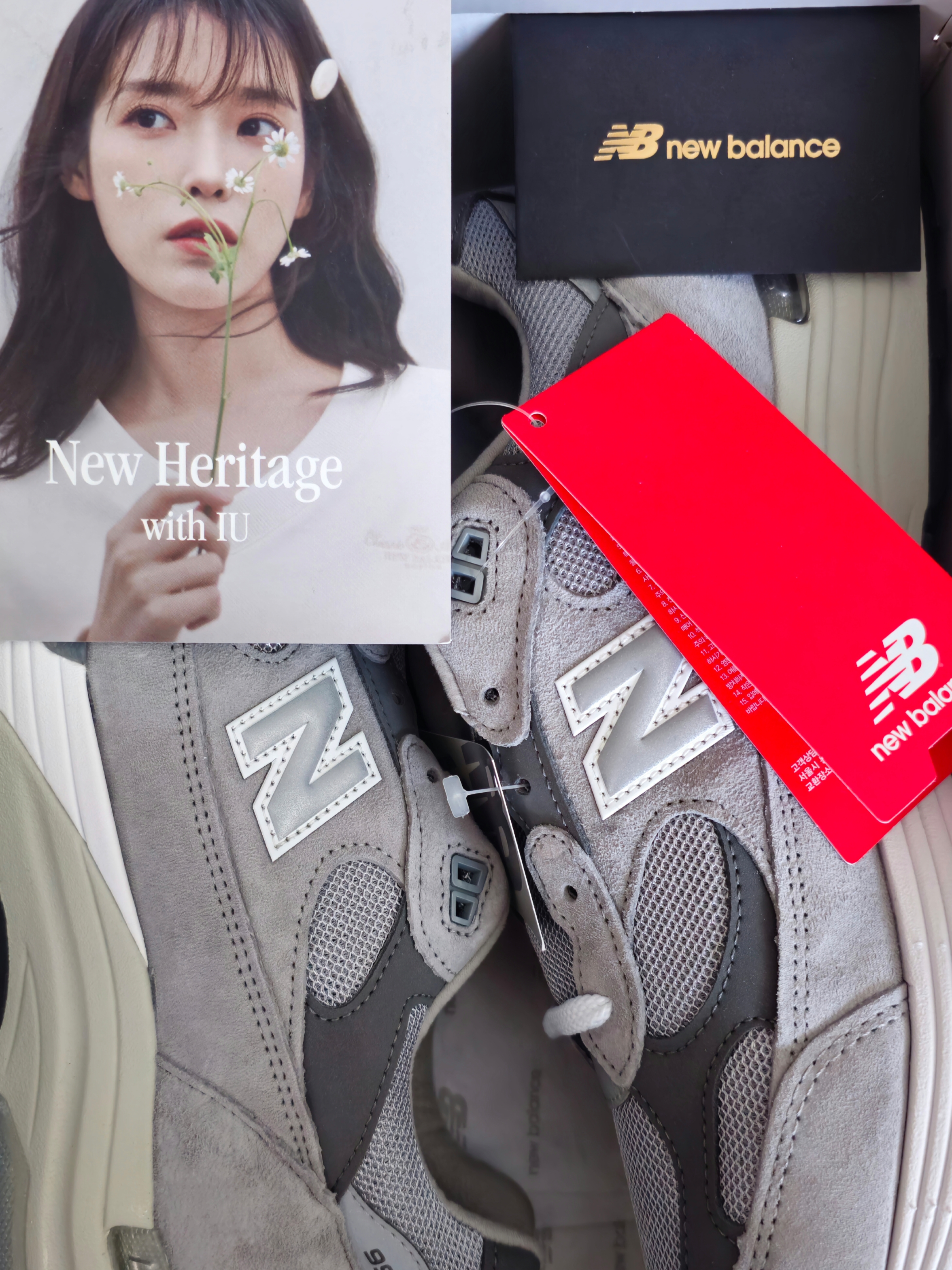 New Balance 992 Made in USA Core Grey Silver Metallic 착용 스타일