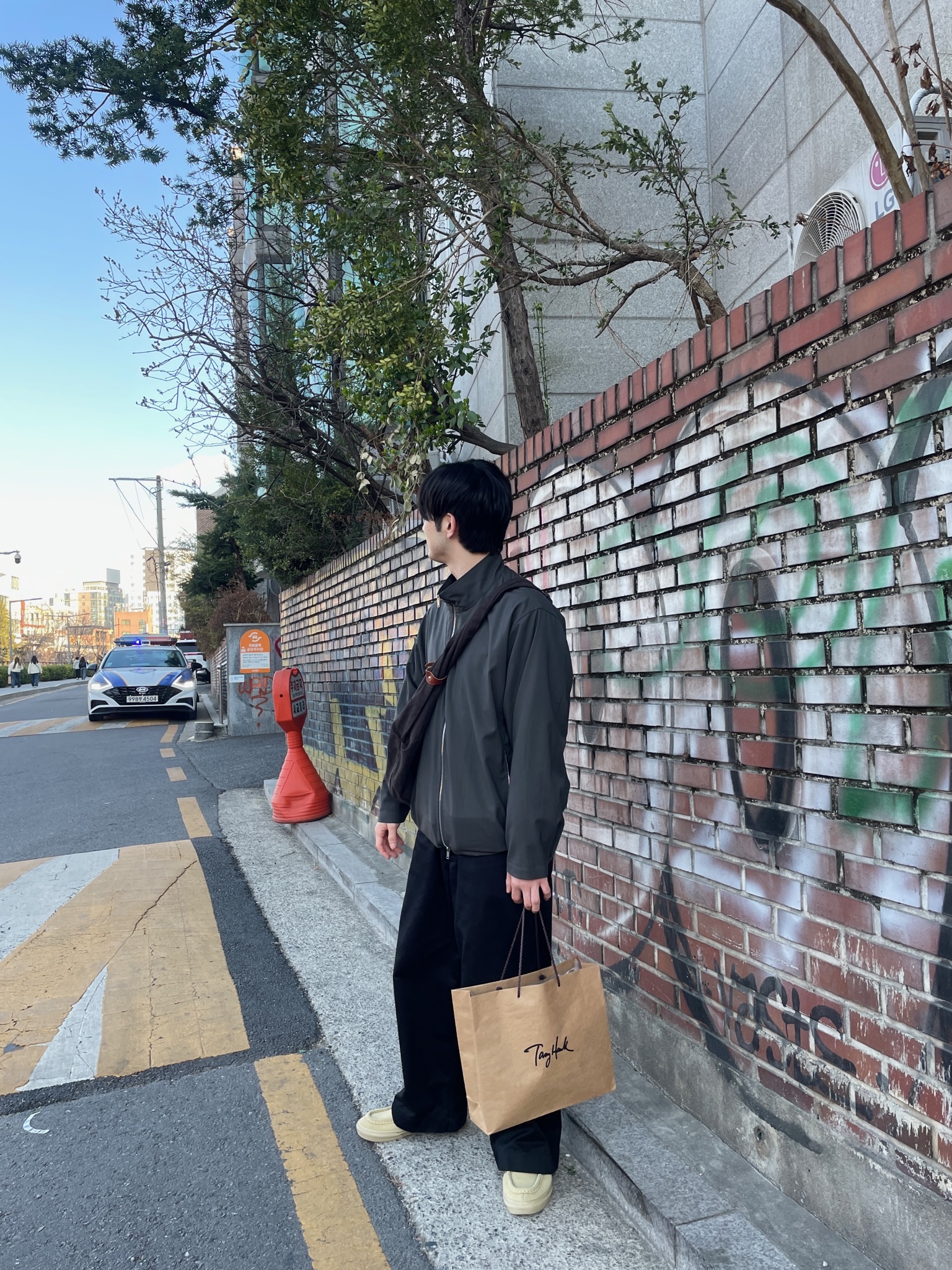 Markaware Gym Jacket Charcoal - 24FW, Kapital No.6 Canvas Snufkin Bag Khaki 착용 스타일 - 1