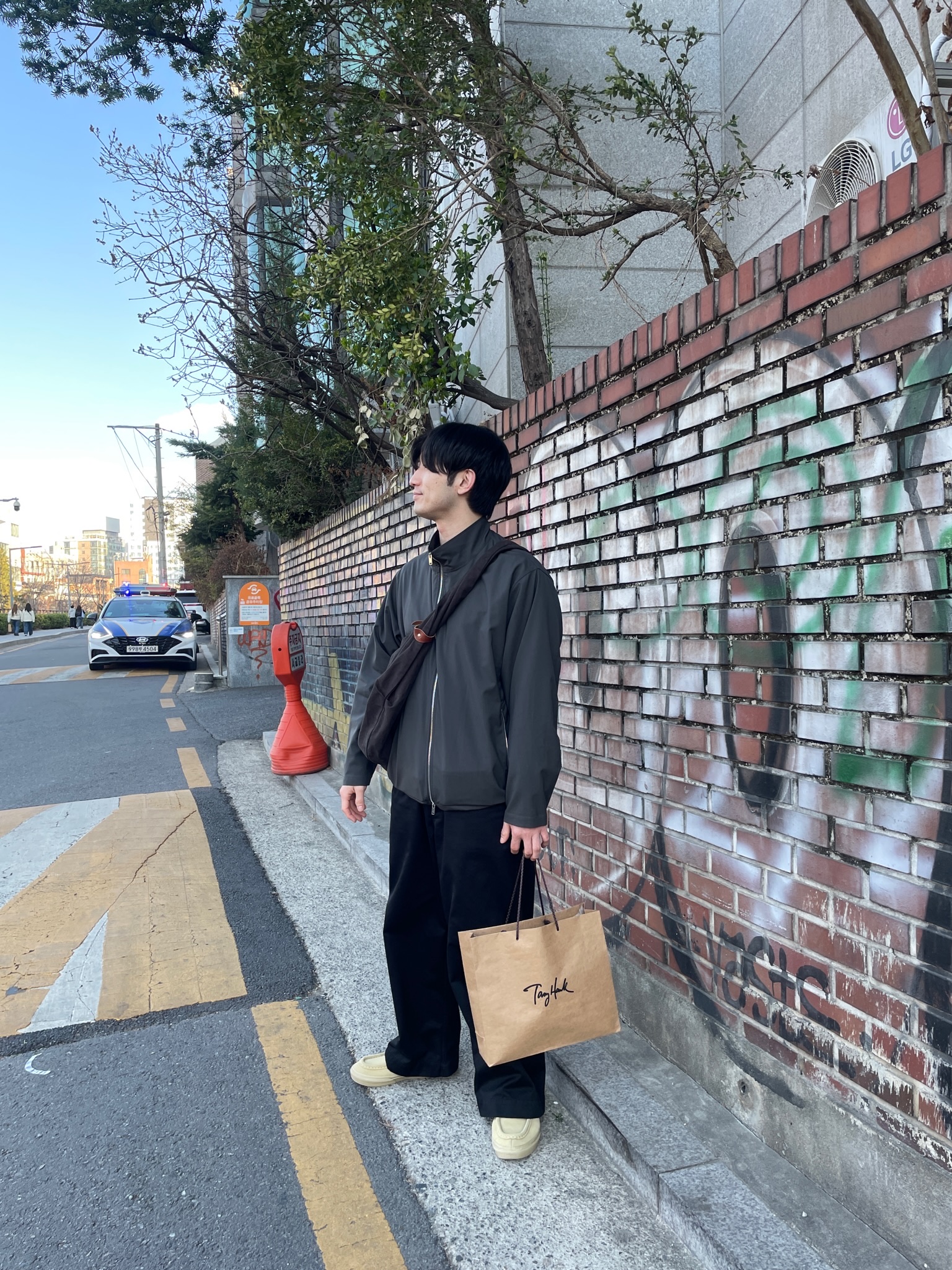 Markaware Gym Jacket Charcoal - 24FW, Kapital No.6 Canvas Snufkin Bag Khaki 착용 스타일 - 2