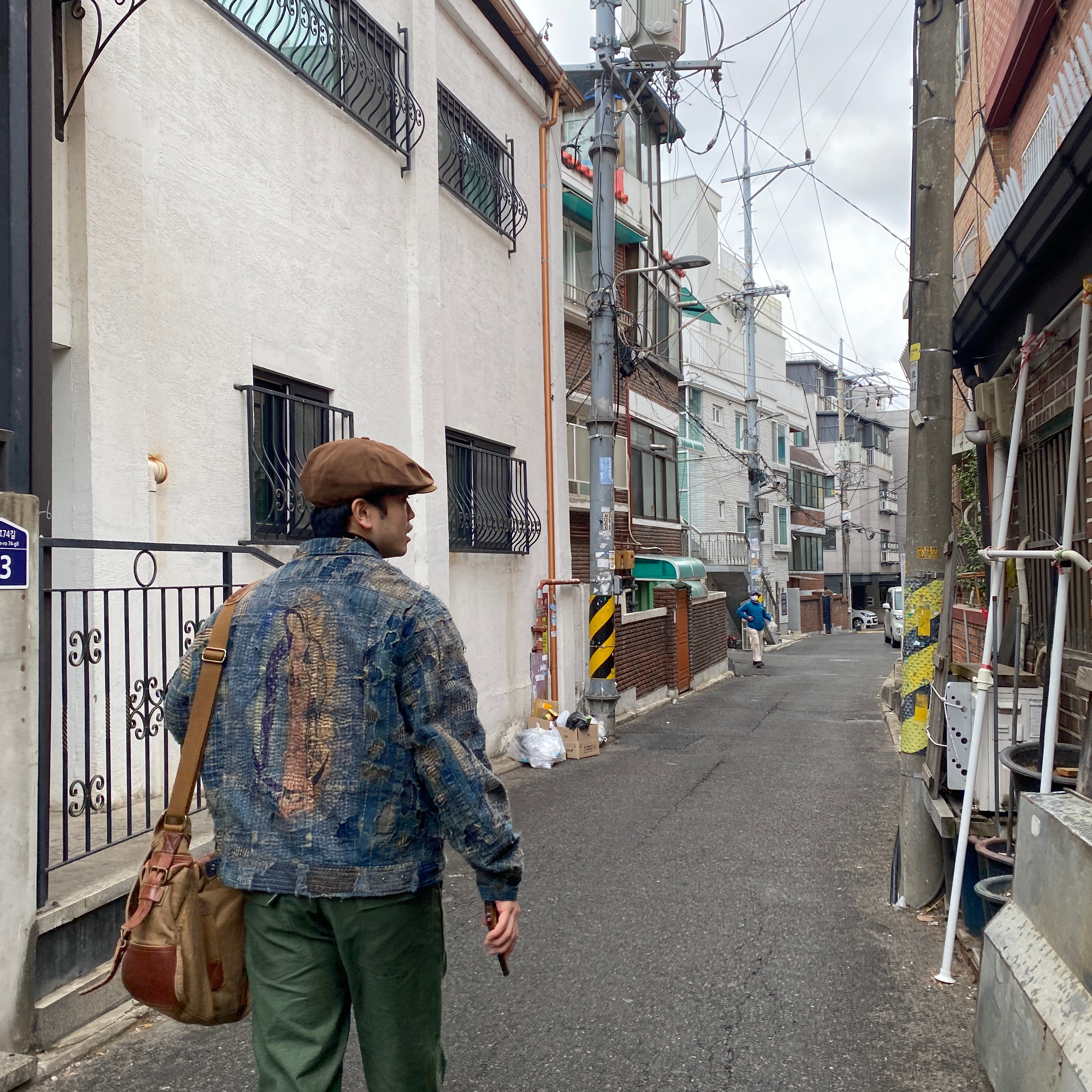Kapital Boro Zip Up Indigo 착용 스타일 - 2