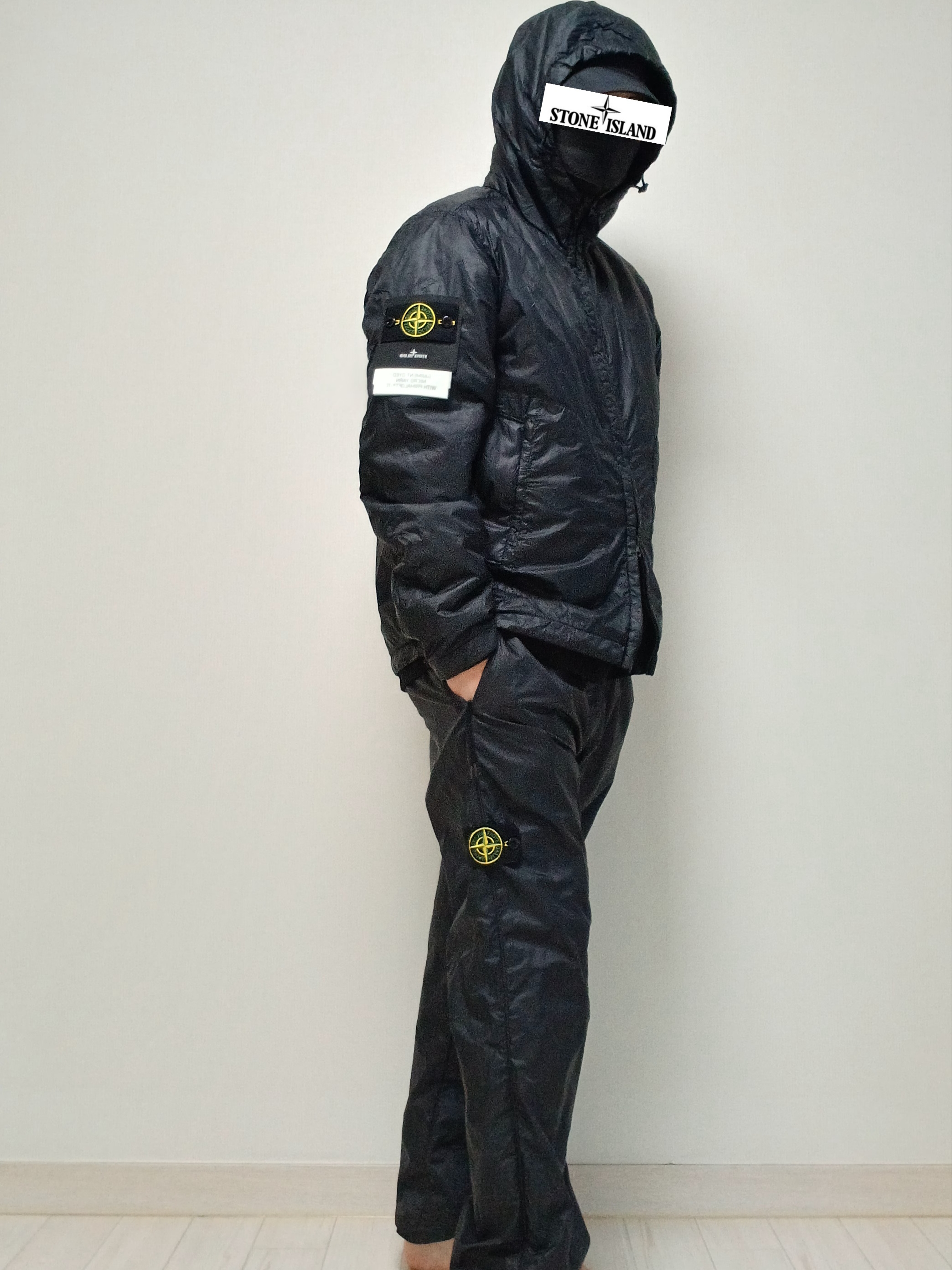 Stone Island 42025 Packable Garment Dyed Micro Yarn with Primaloft TC Hooded Jacket Black - 23SS 착용 스타일 - 3