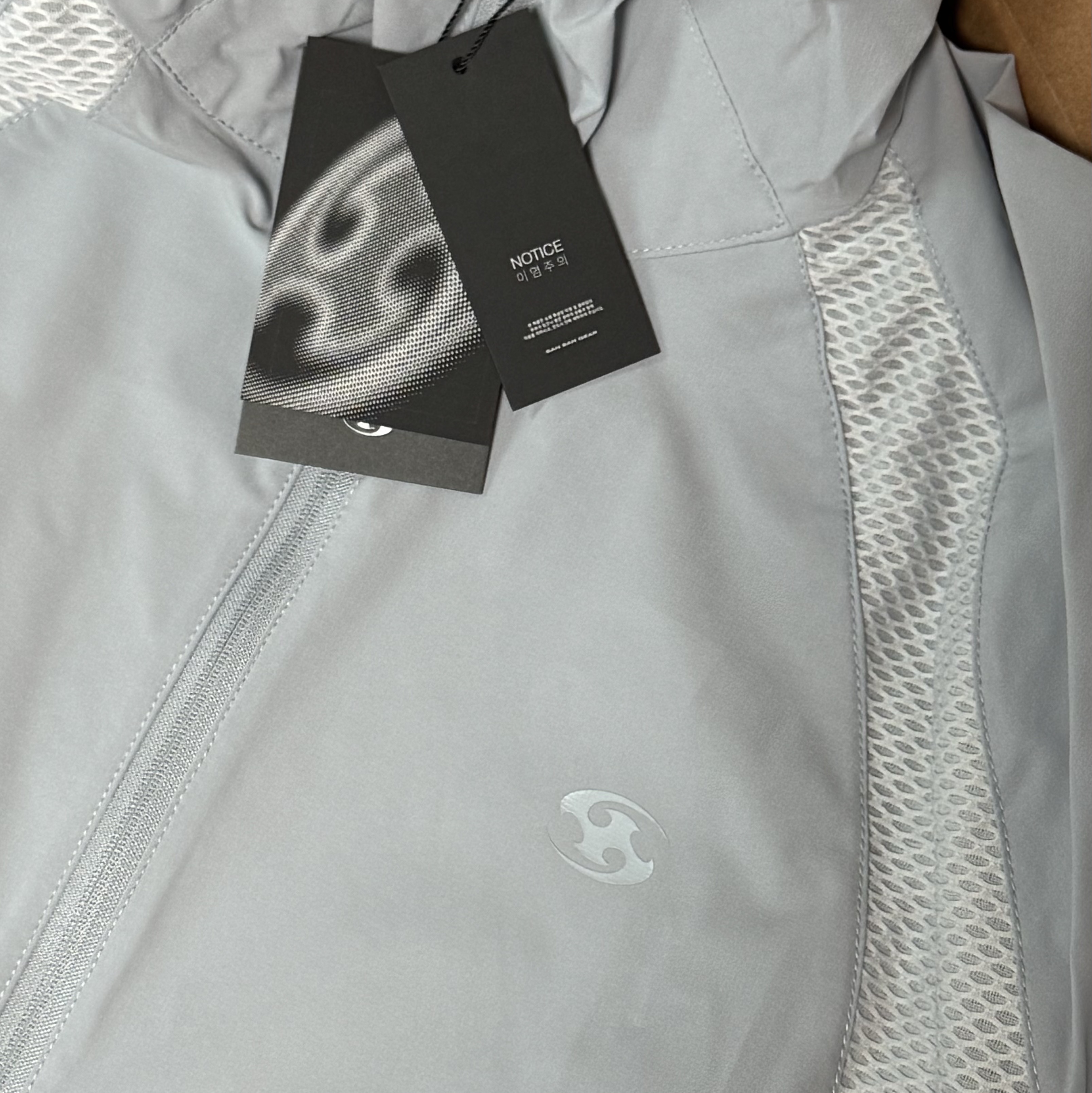 Sansan Gear Mesh Jacket Sky Blue_25SS 착용 스타일 - 1