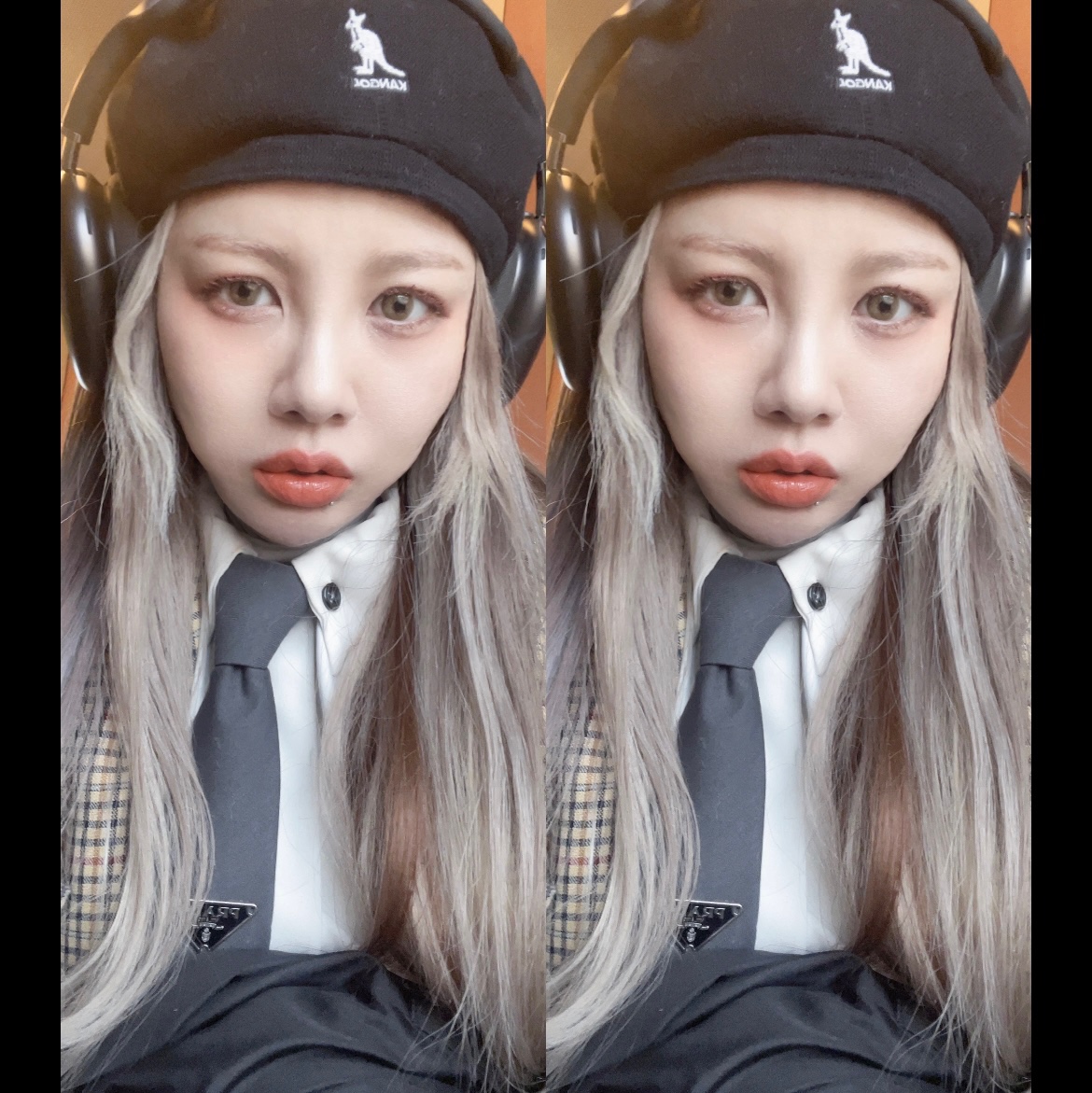 Kangol Bamboo Hawker Black 착용 스타일