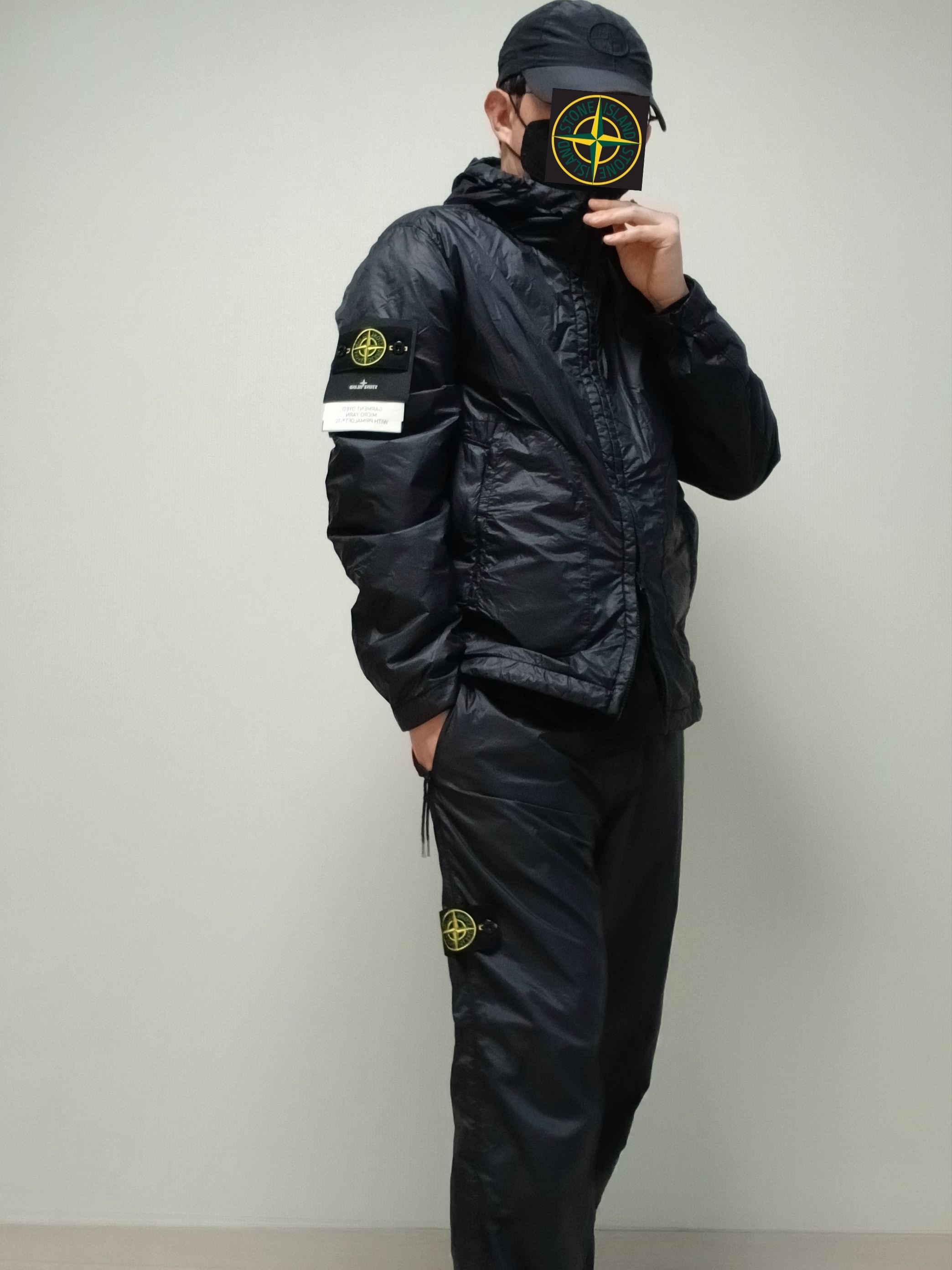 Stone Island 42025 Packable Garment Dyed Micro Yarn with Primaloft TC Hooded Jacket Black - 23SS 착용 스타일 - 9