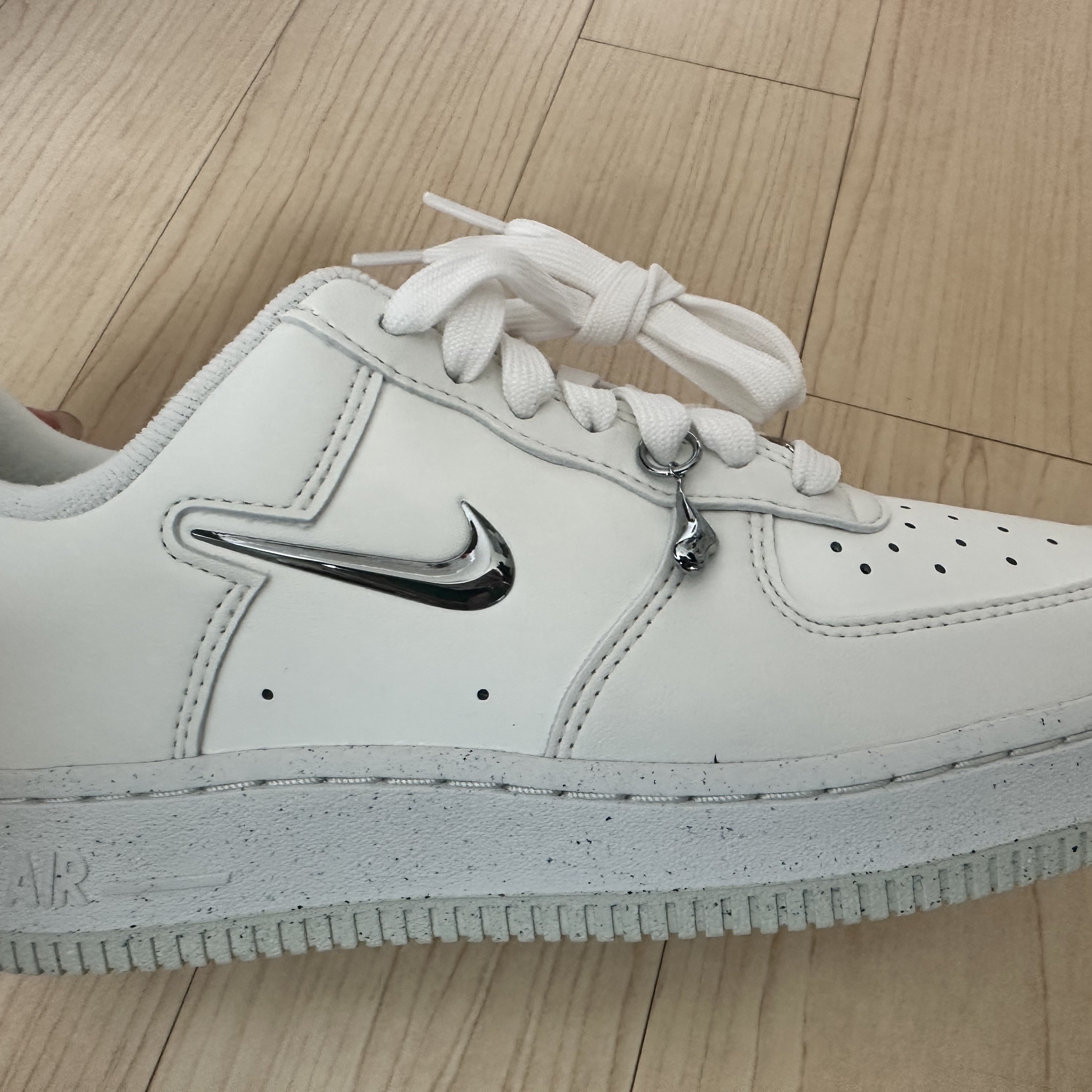 (W) Nike Air Force 1 '07 Next Nature Sail Sea Glass 착용 스타일 - 1