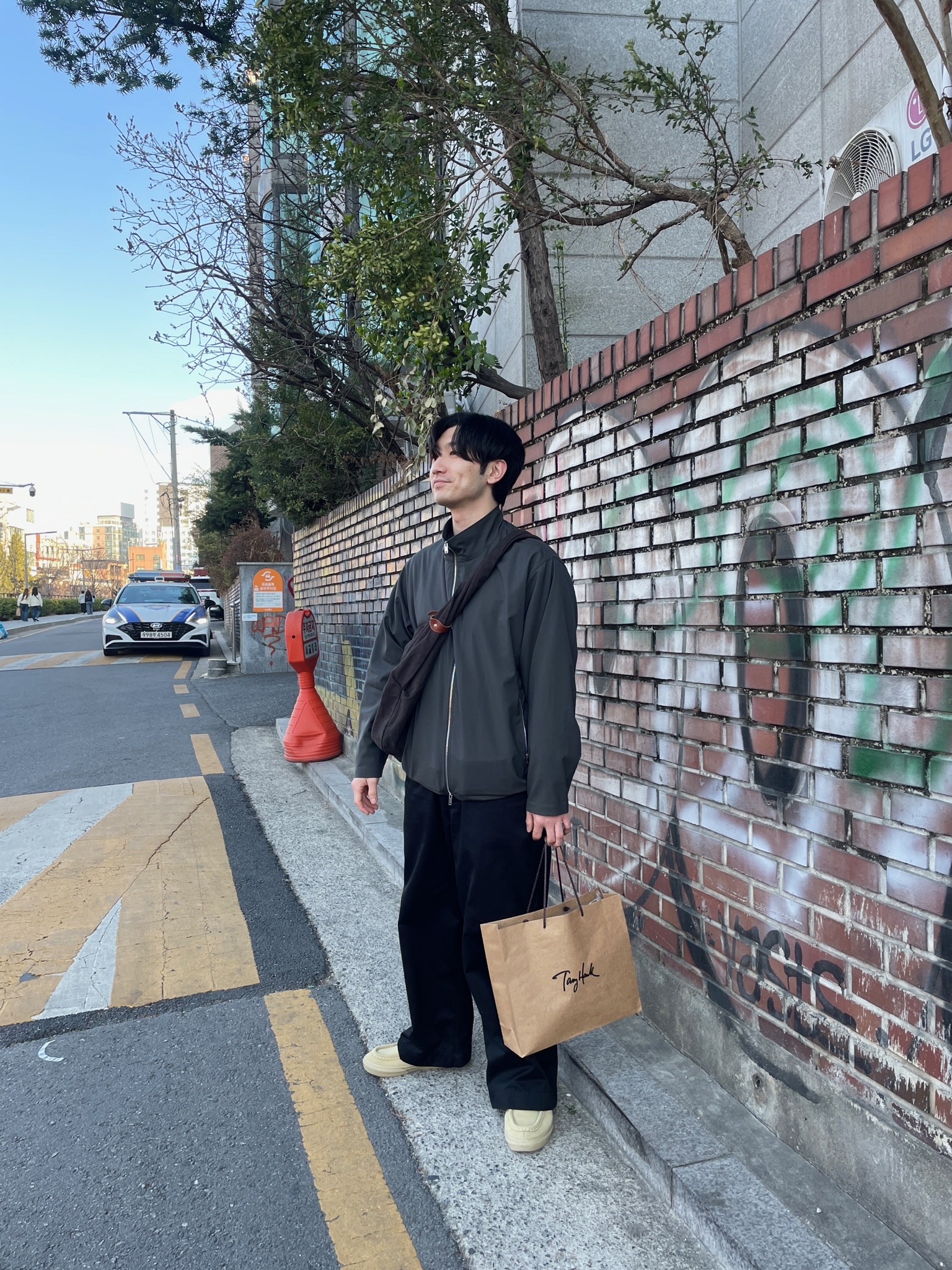 Markaware Gym Jacket Charcoal - 24FW, Kapital No.6 Canvas Snufkin Bag Khaki 착용 스타일 - 3