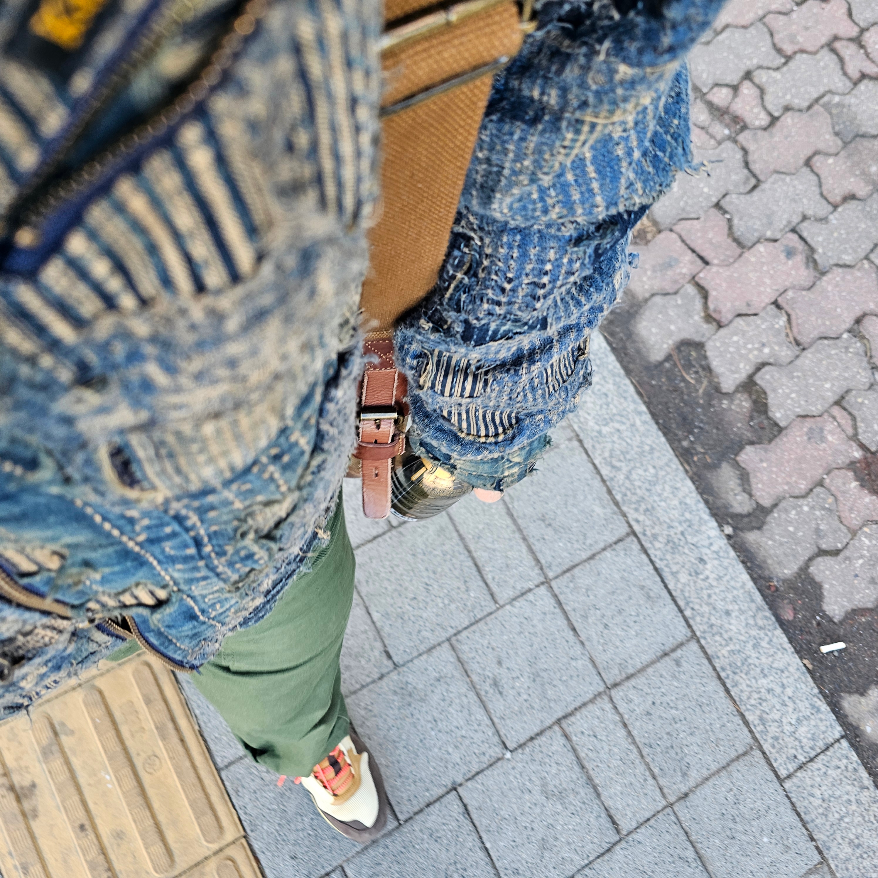 Kapital Boro Zip Up Indigo 착용 스타일 - 3
