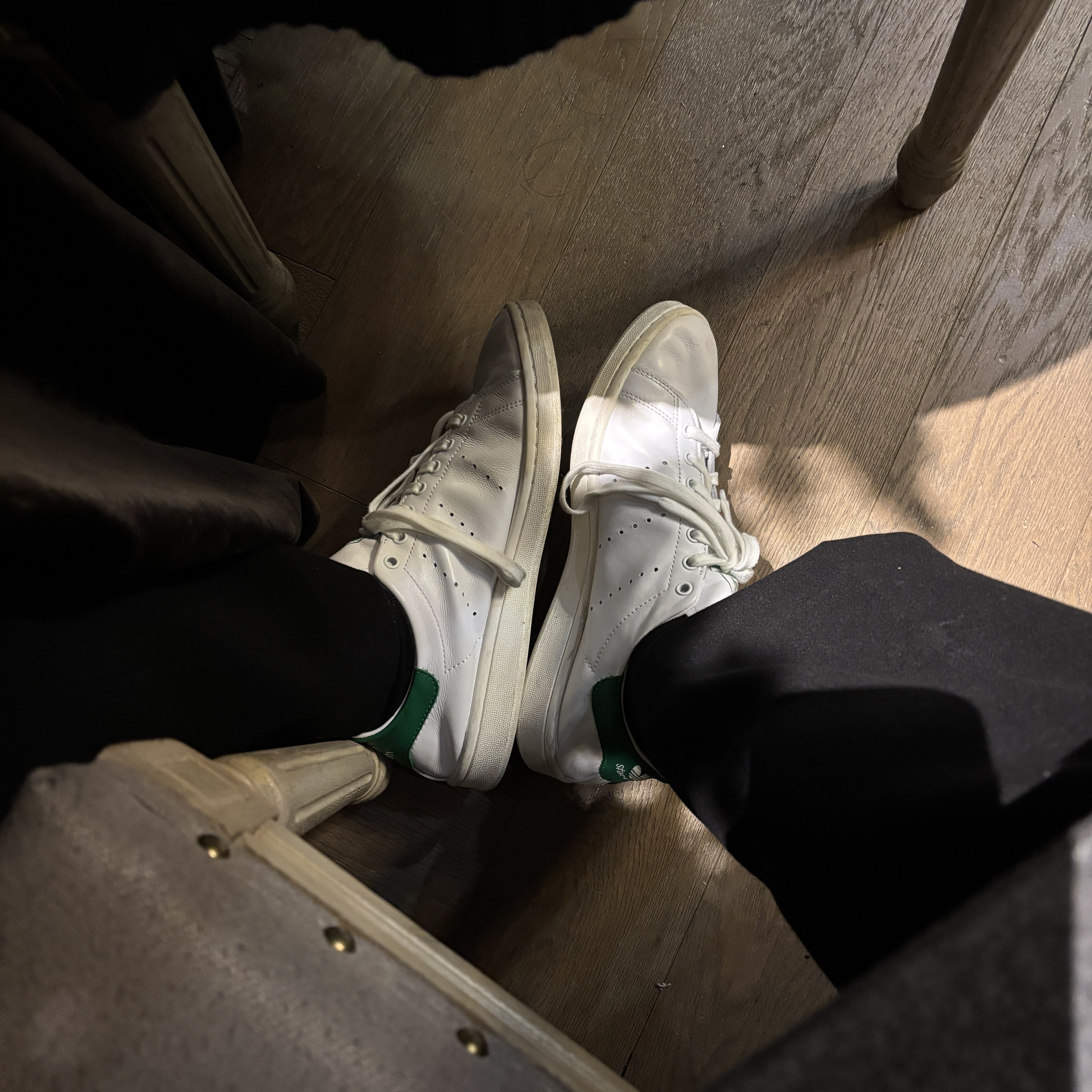Adidas Stan Smith Decon Cloud White Green 착용 스타일