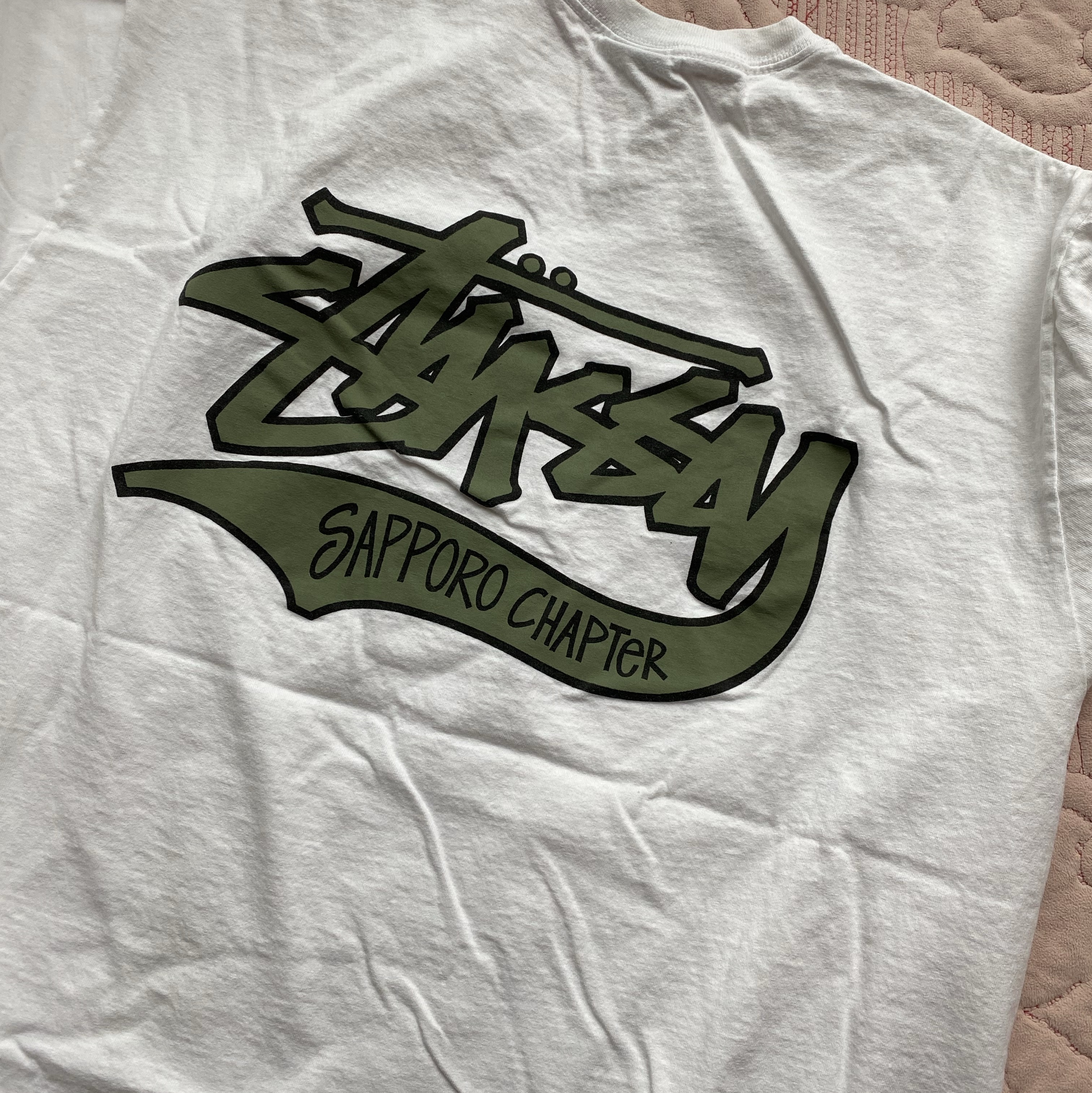 Stussy Sapporo Chapter T-Shirt White 착용 스타일