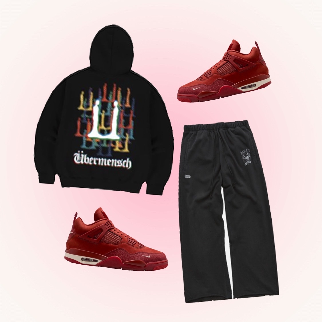 Jordan 4 x Nigel Sylvester Retro OG SP Brick by Brick, G-DRAGON Ubermensch Hoodie Zip-Up Black 착용 스타일