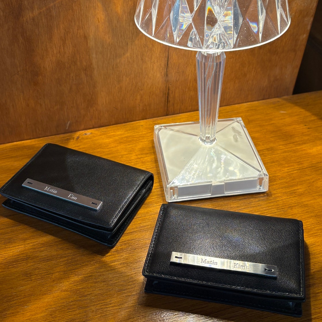 小物 MATIN KIM SLIM L BUSINESS WALLET MUSINSA | MATIN KIM SLIM METAL BUSINESS WALLET IN BLACK