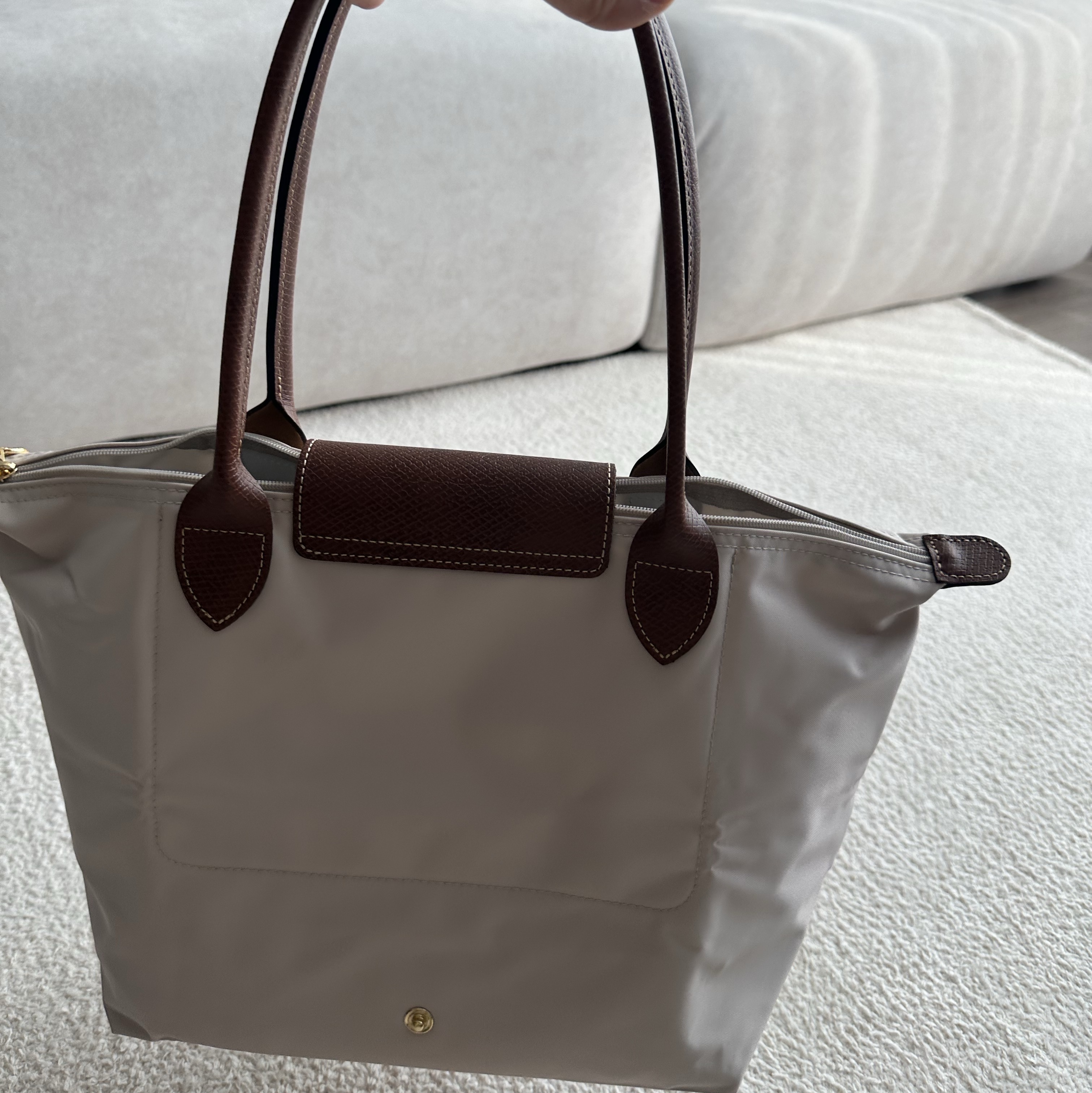 Longchamp Le Pliage Original Tote Bag M Paper 착용 스타일 - 2