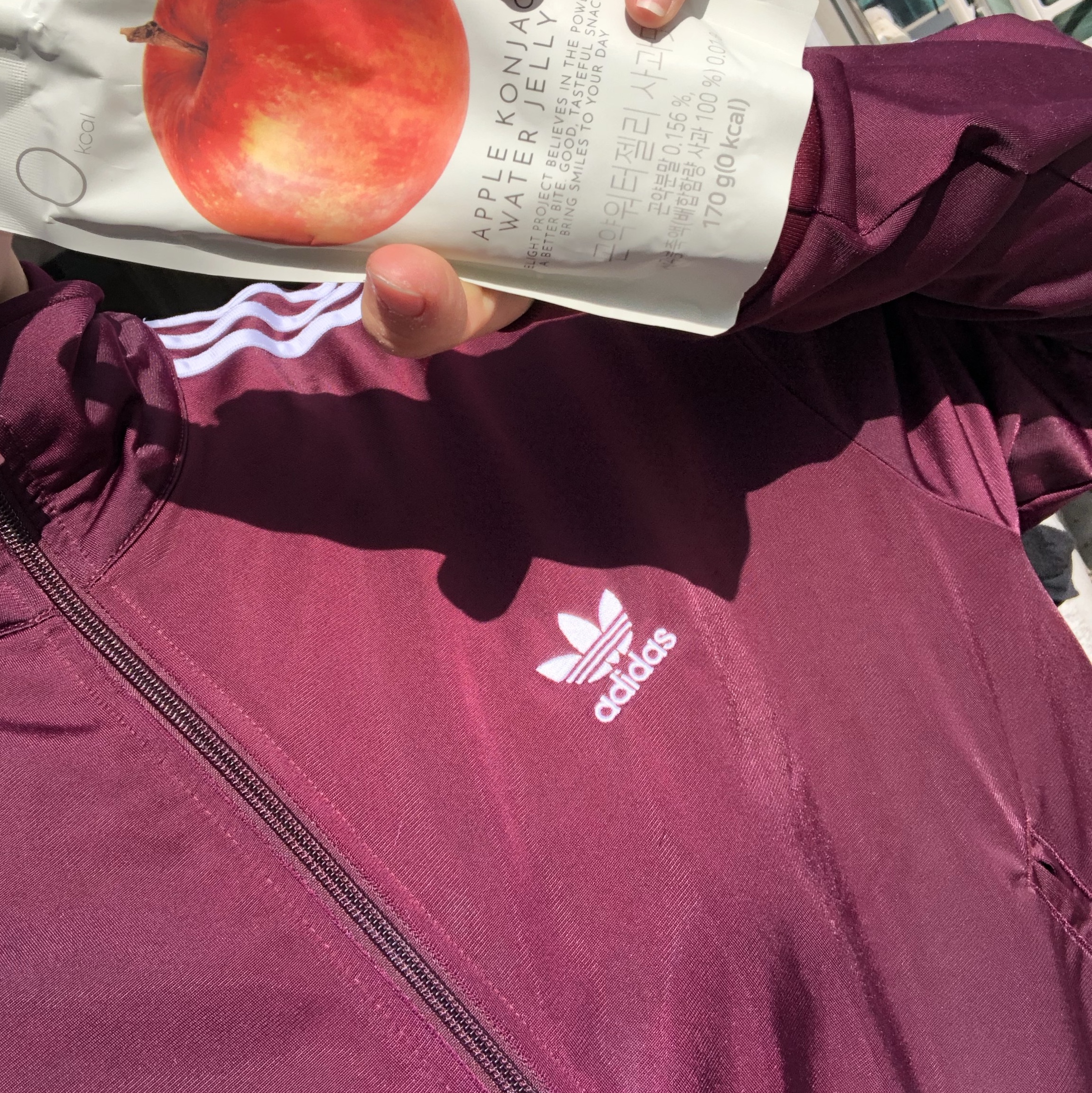 Adidas Adicolor Classic Firebird Track Top Maroon - KR Sizing 착용 스타일 - 3