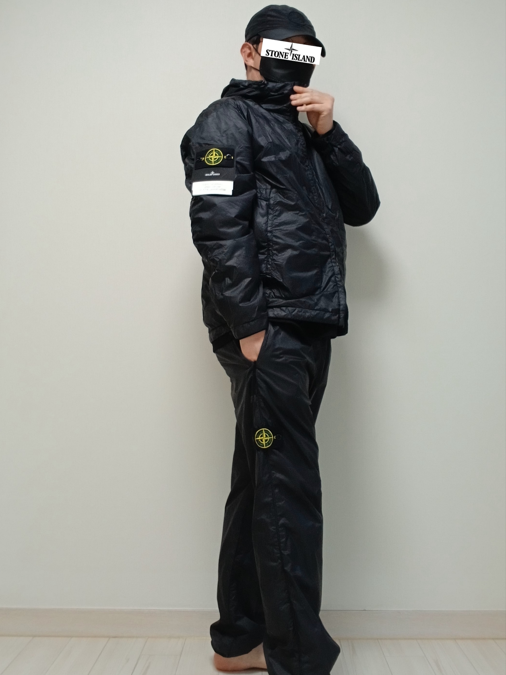 Stone Island 42025 Packable Garment Dyed Micro Yarn with Primaloft TC Hooded Jacket Black - 23SS 착용 스타일 - 7