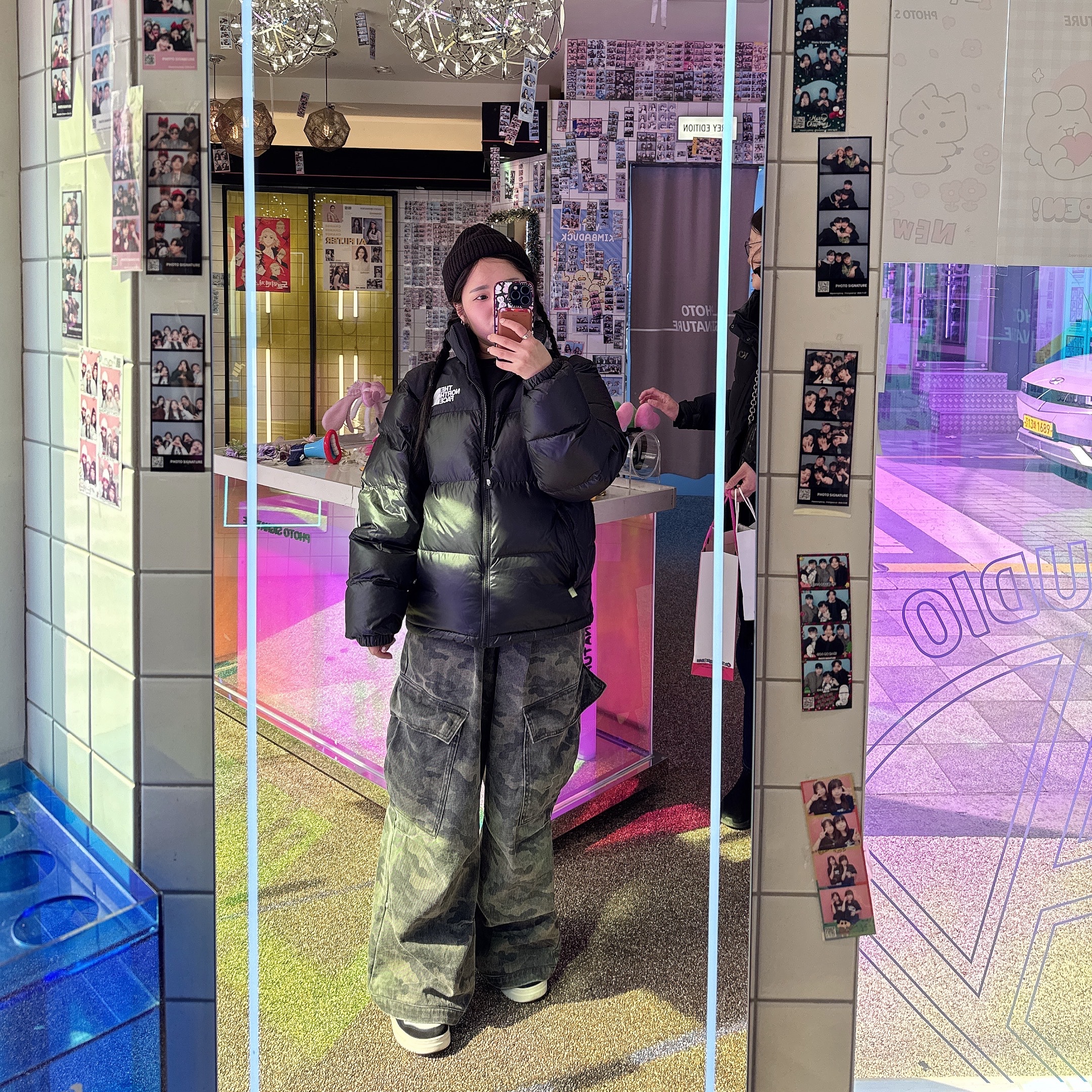 The North Face On Ball Jacket Black 착용 스타일 - 2