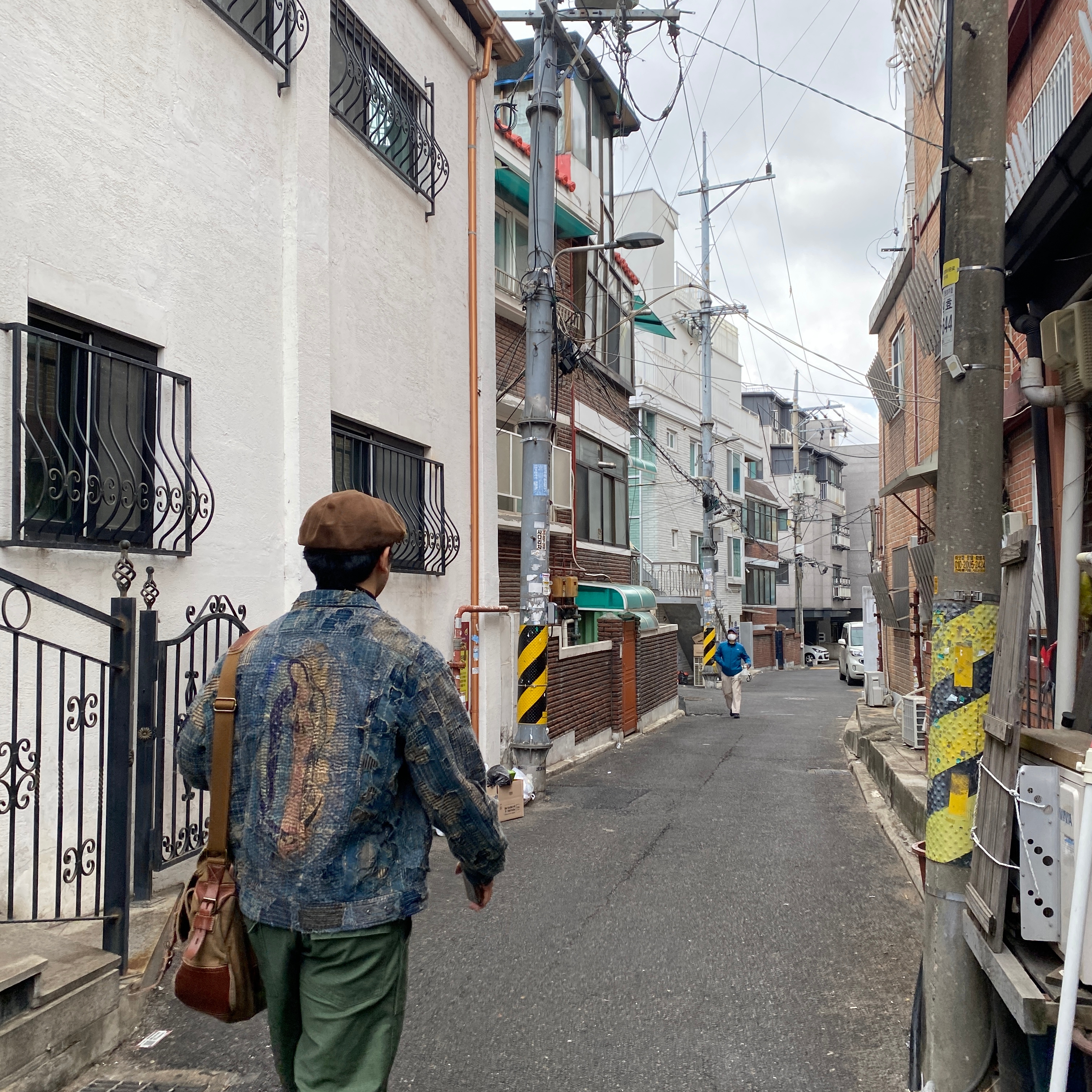 Kapital Boro Zip Up Indigo 착용 스타일 - 1