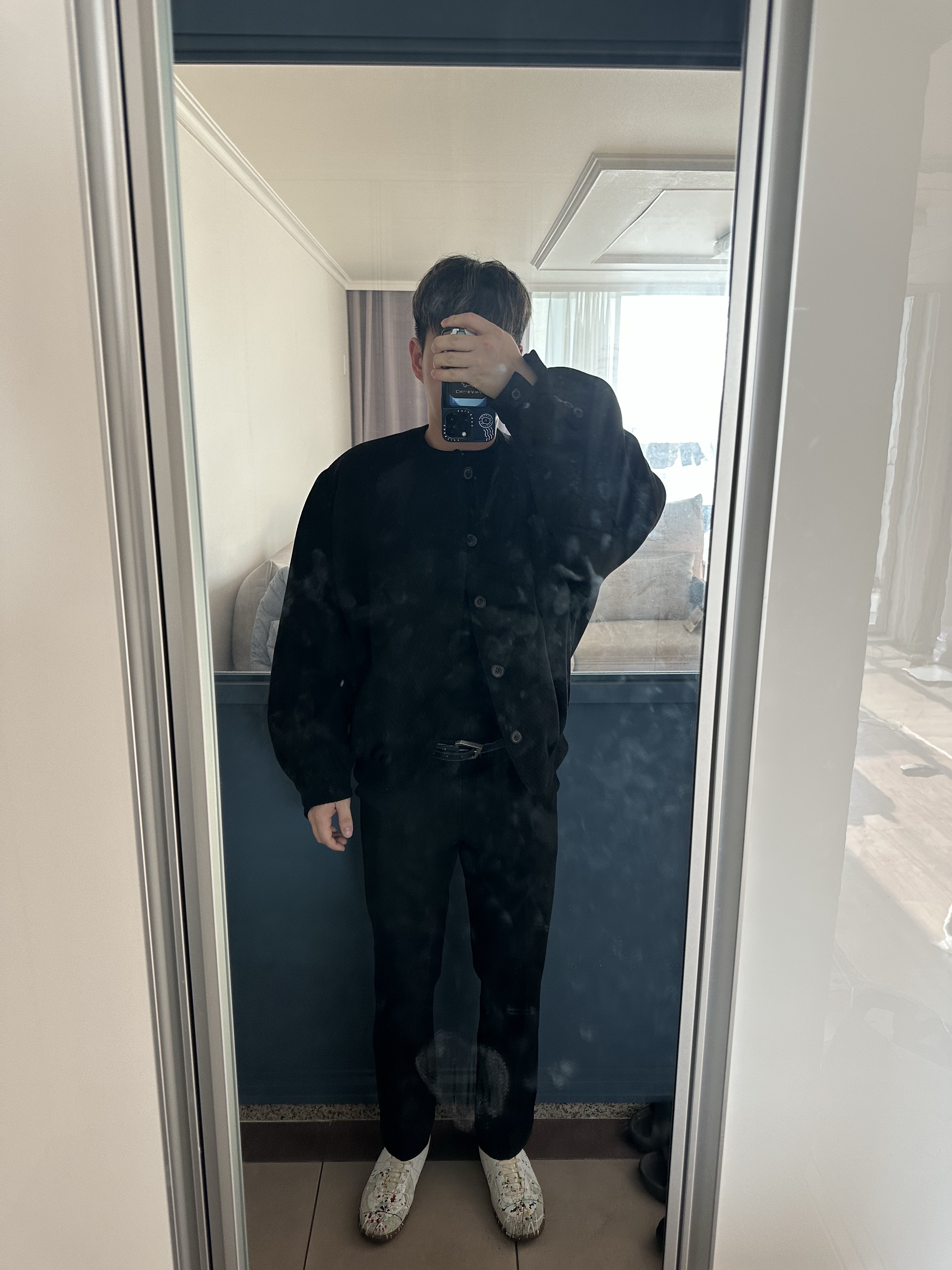 Ader Error Atte Product 119 Jacket Noir, Maison Margiela Replica Paint Drop Sneakers 착용 스타일