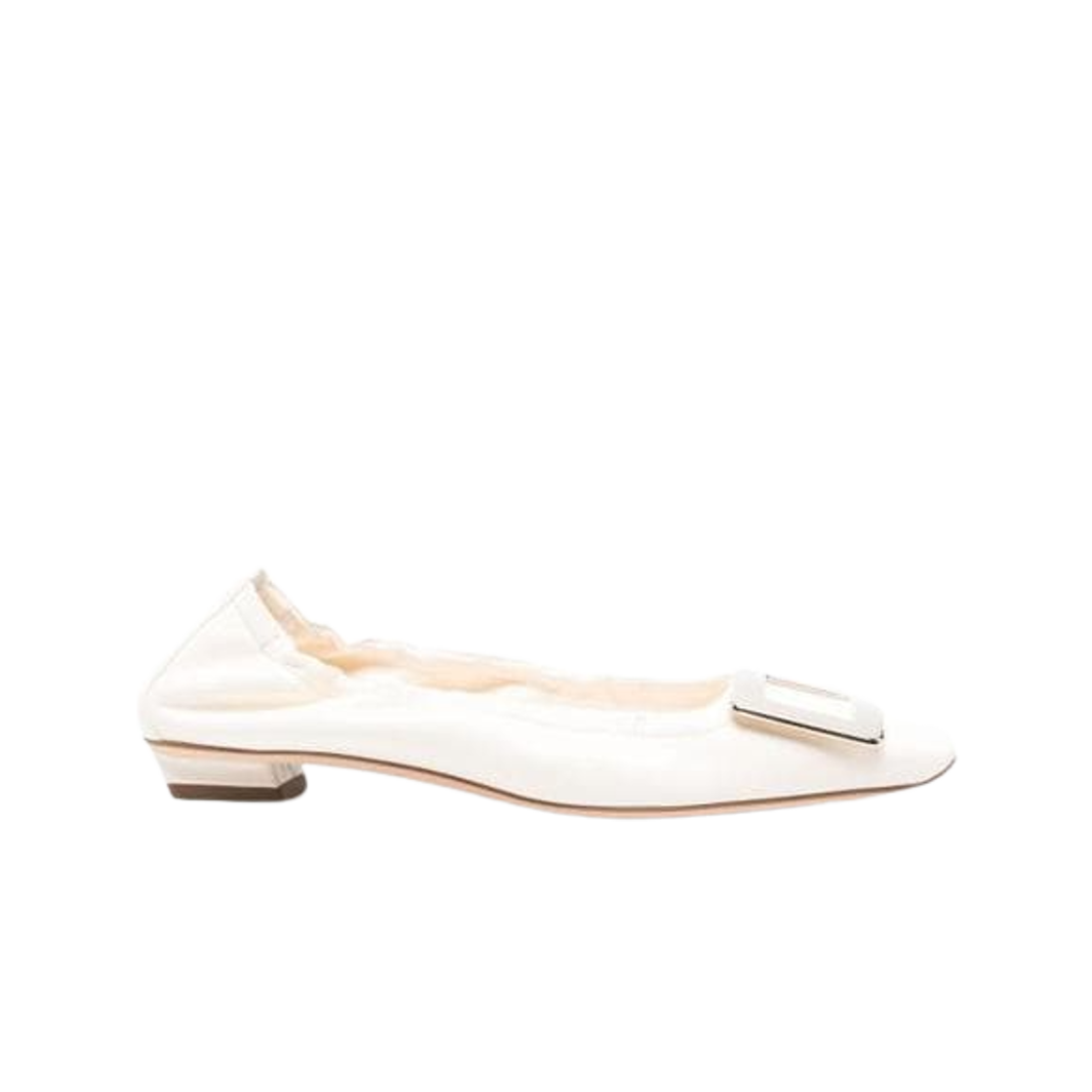 RVW7594104091TC019 (W) Roger Vivier Belle Vivier Ballerinas in Leather Off White