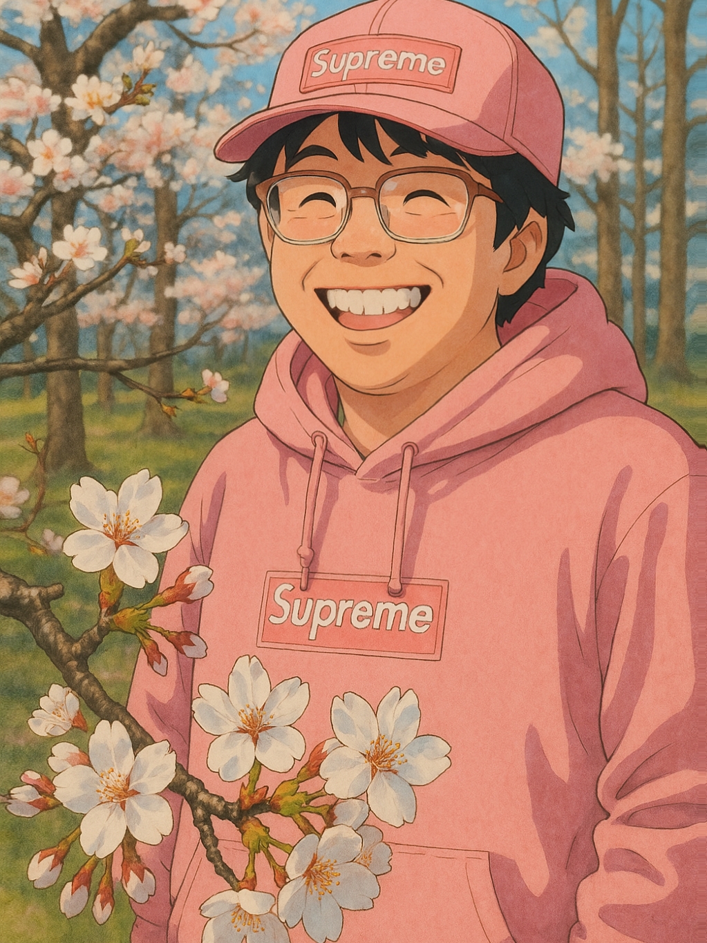 Supreme Box Logo Hooded Sweatshirt Dusty Pink - 24FW, Supreme Sharpie Box Logo New Era Pink - 24SS 착용 스타일
