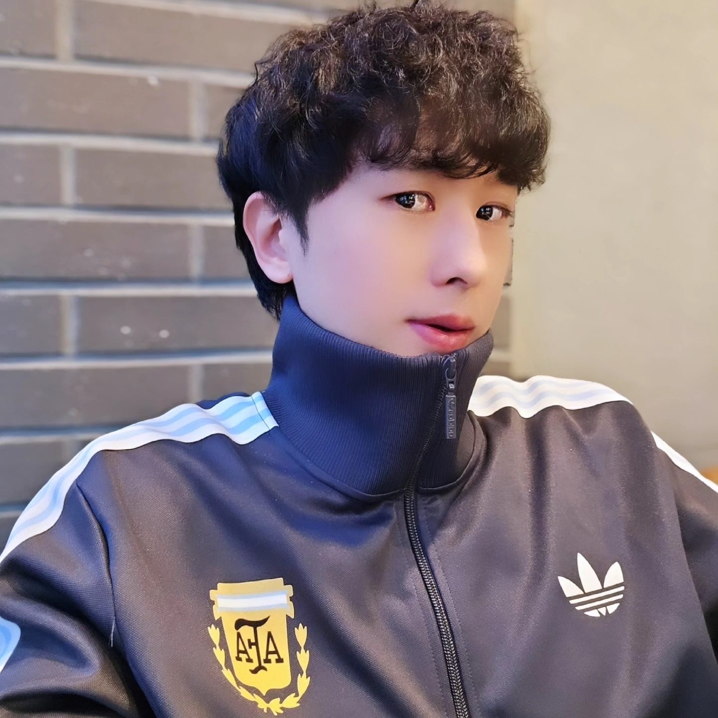 Adidas Argentina Beckenbauer Track Top Utility Black - KR Sizing, Adidas Argentina Beckenbauer Track Top Utility Black - US Sizing 착용 스타일 - 4
