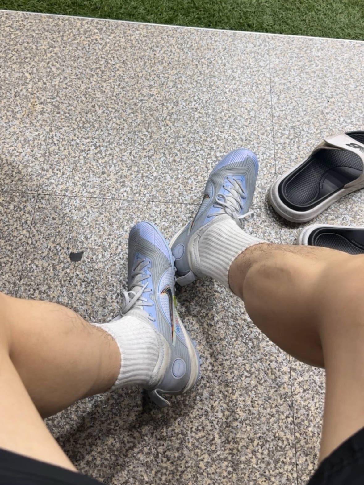 Nike Zoom Mercurial Vapor 14 Pro TF Grey Blackened Blue 착용 스타일