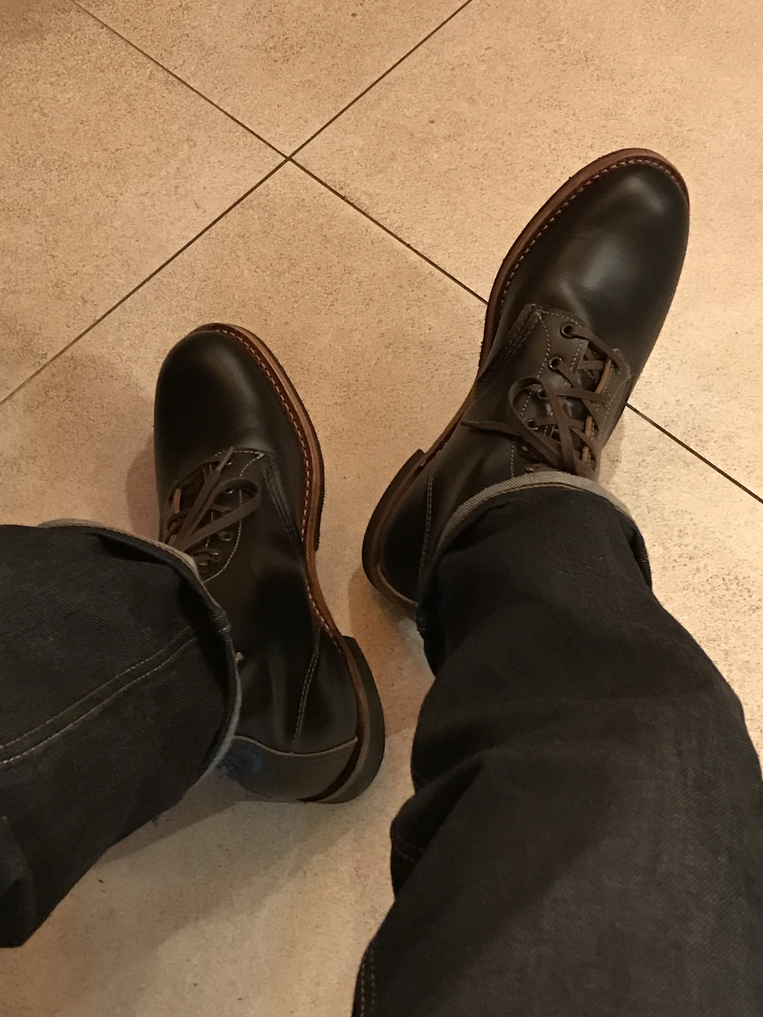 Red Wing  Beckman Flatbox 9060 Black Klondike - D 착용 스타일