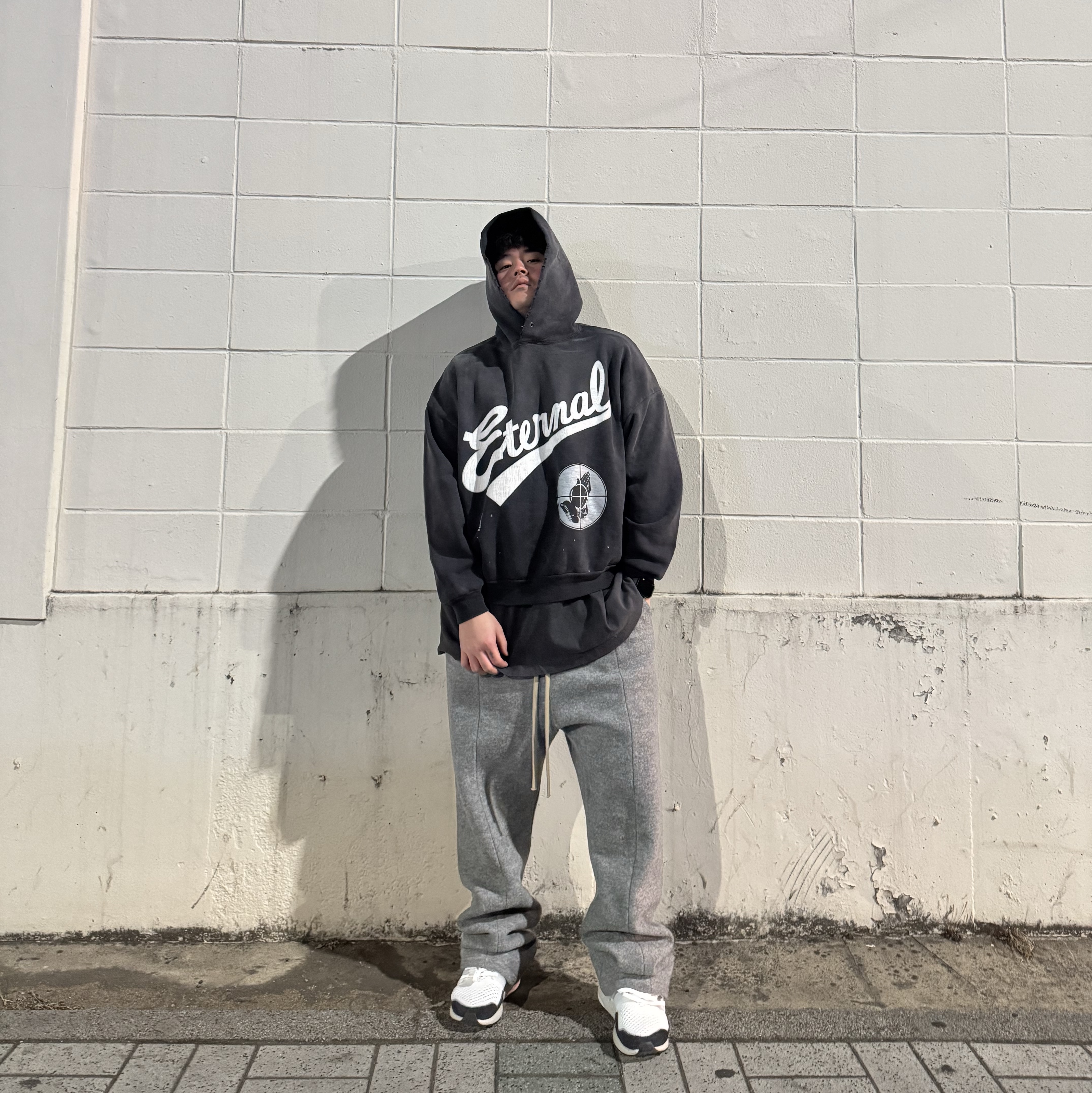 Saint Mxxxxxx x Fear of God SNT S/S T-Shirt Black - 25SS 착용 스타일 - 1