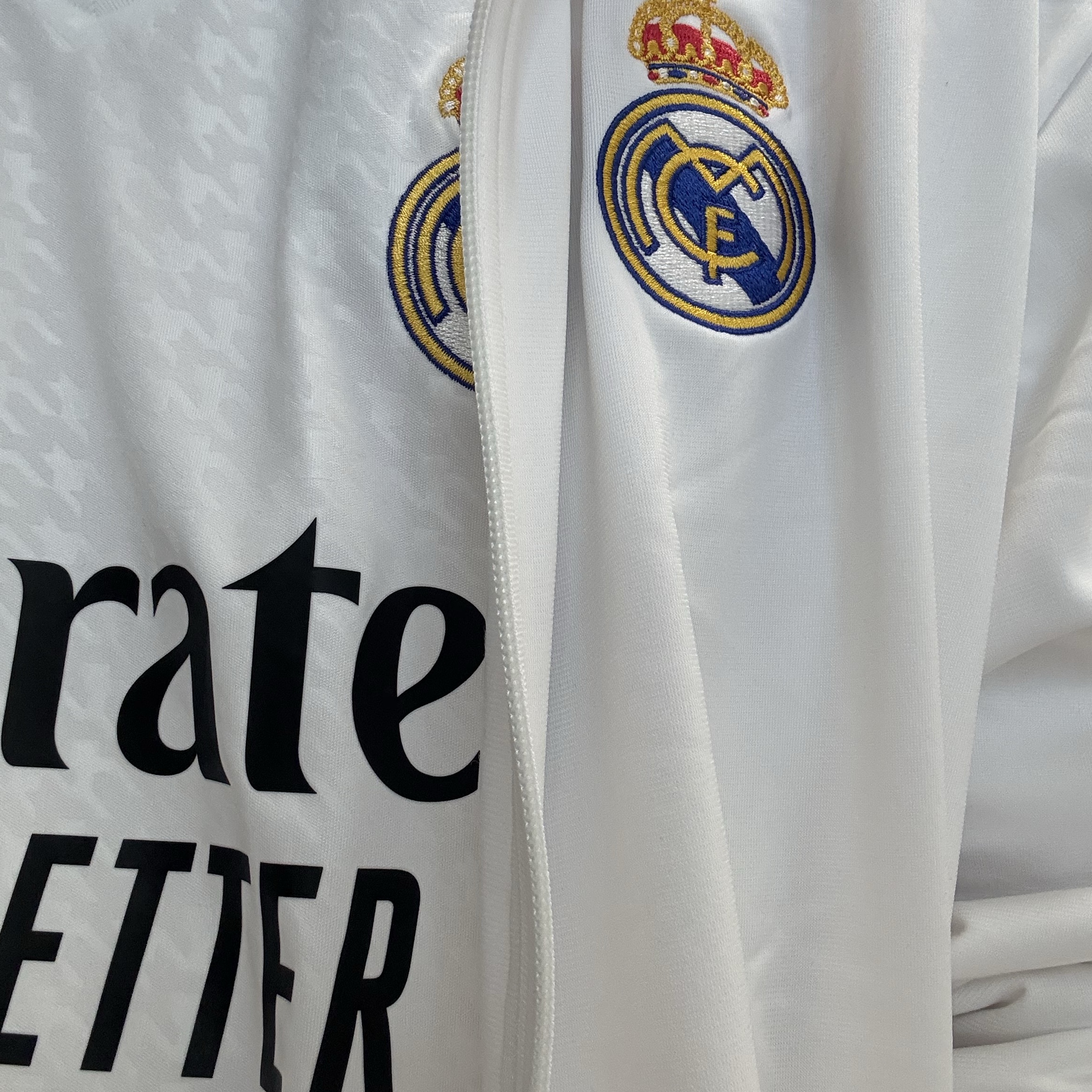 Adidas Real Madrid 2024/25 Home Jersey White - KR Sizing (Non Marking Ver.), Adidas Real Madrid DNA Track Top White - US Sizing 착용 스타일