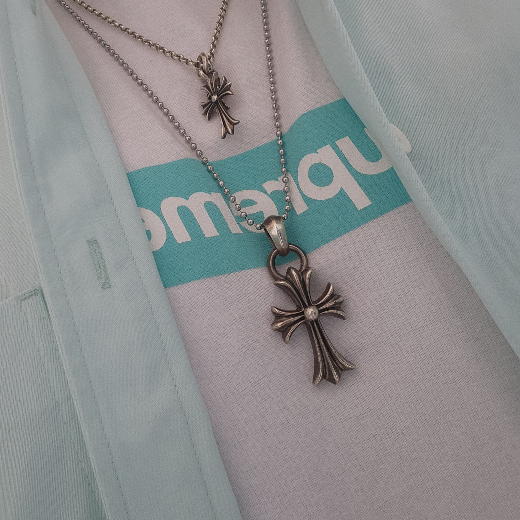 Supreme x Tiffany & Co. Box Logo T-Shirt White - 21FW 착용 스타일