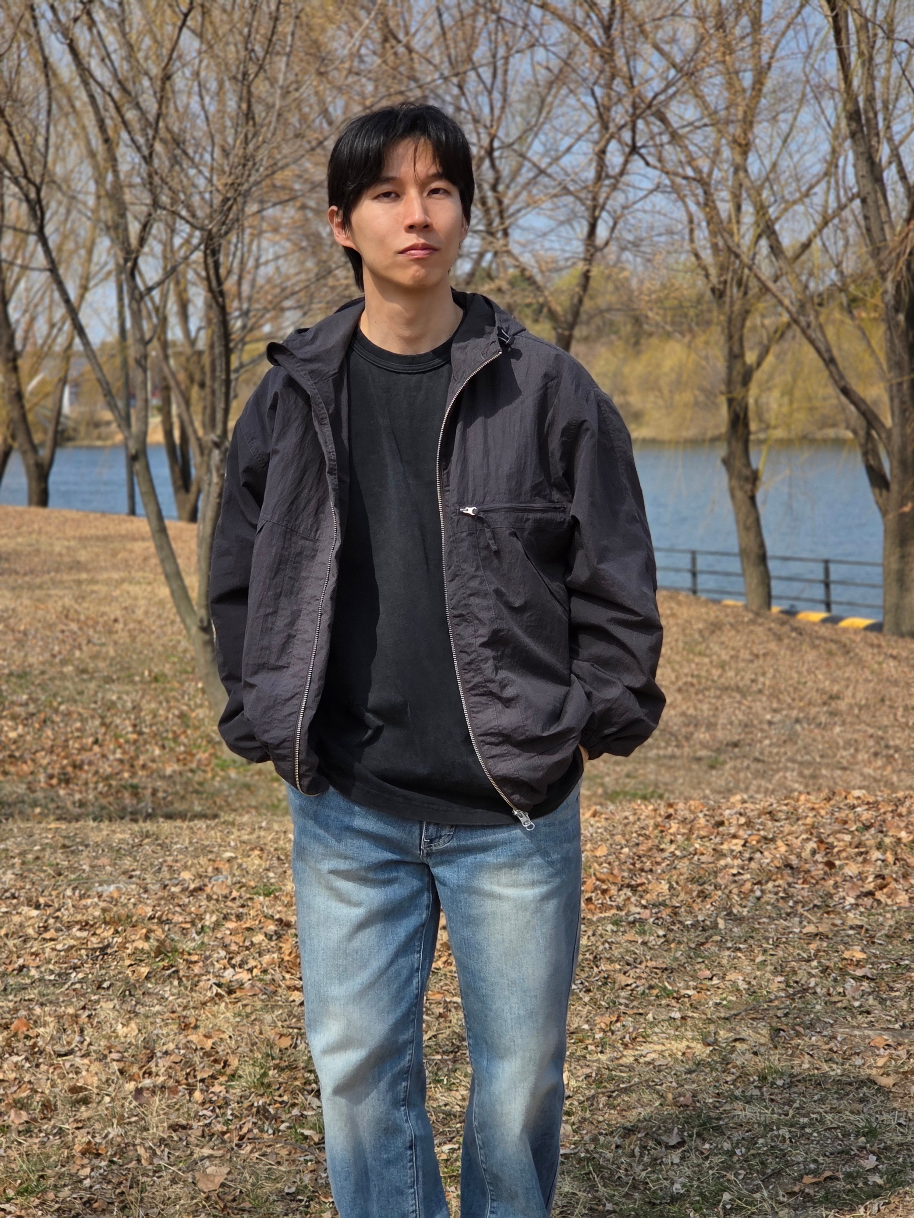 noun Hooded Jacket Charcoal 착용 스타일 - 2