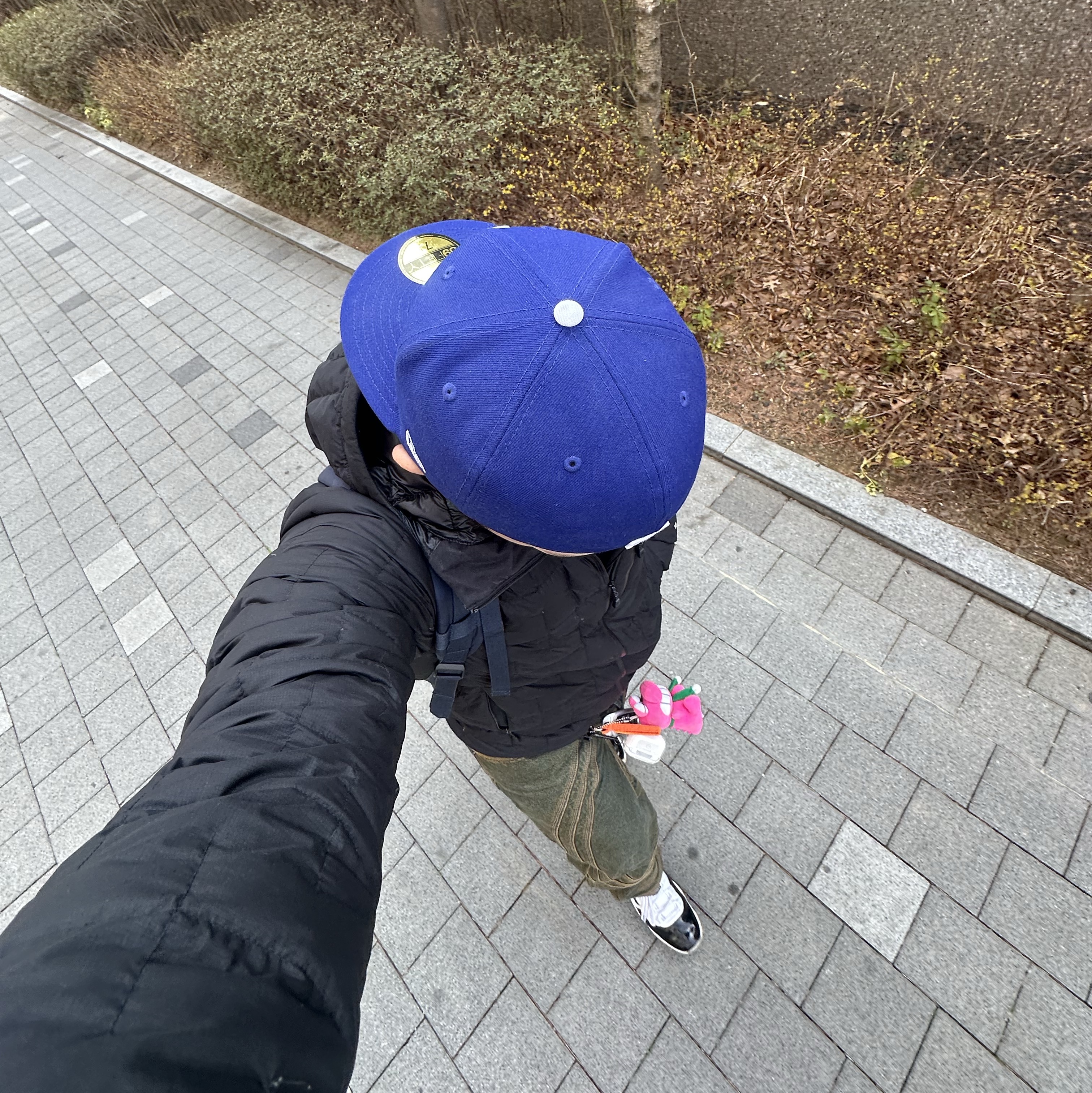 New Era 59Fifty MLB Seoul Series LA Dodgers Dark Royal, Jordan 11 Retro Gratitude 착용 스타일